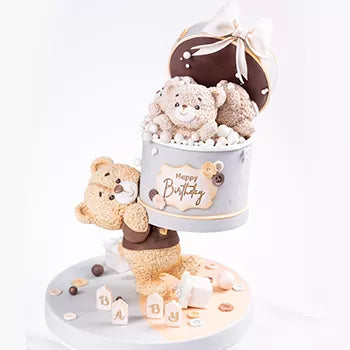 Floating Q-Version Bear Cake Decoration Masterclass