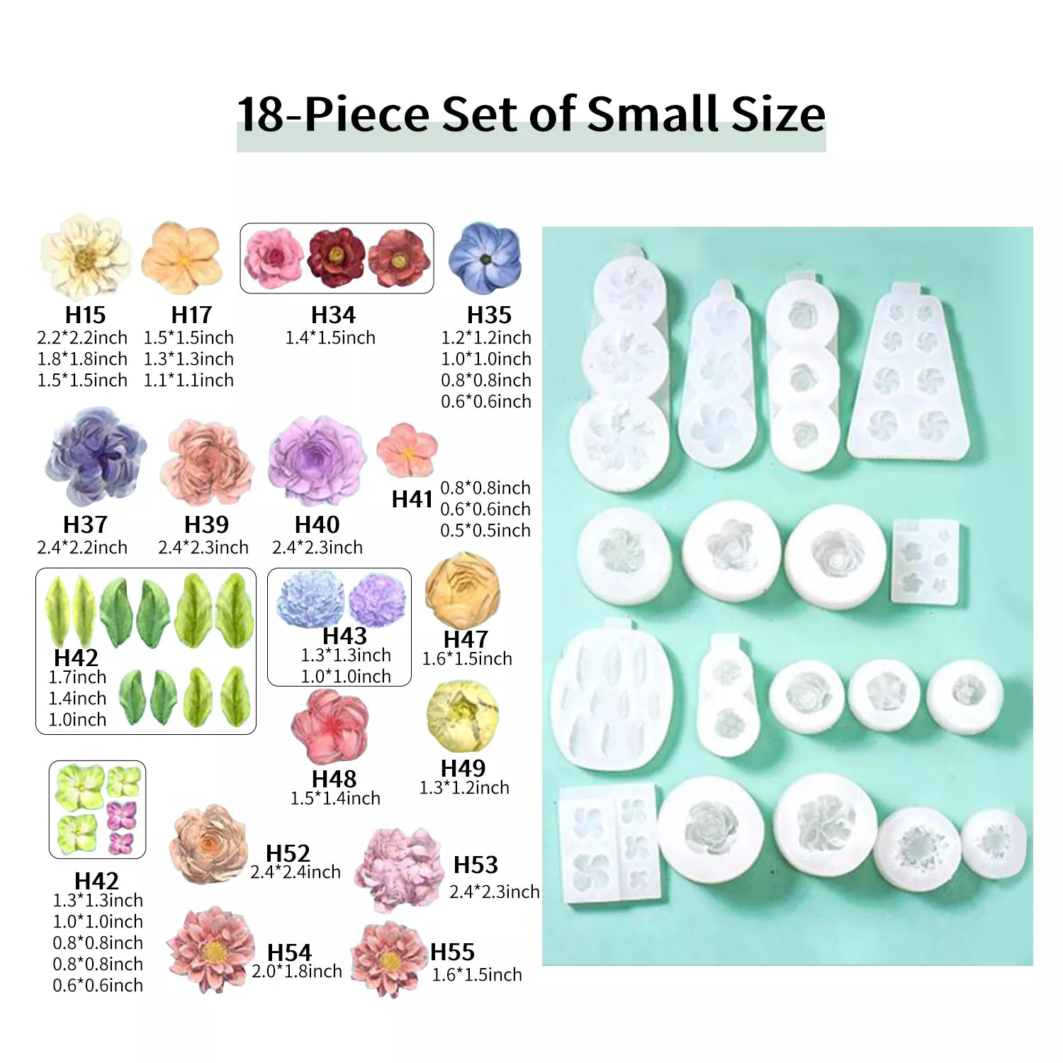 Flower Piping SIlicone Molds Set
