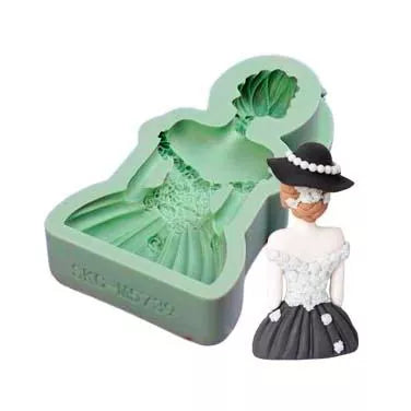 Wedding Lady Backdrop Silicone Mold – Perfect for Fondant, Clay & DIY Crafts