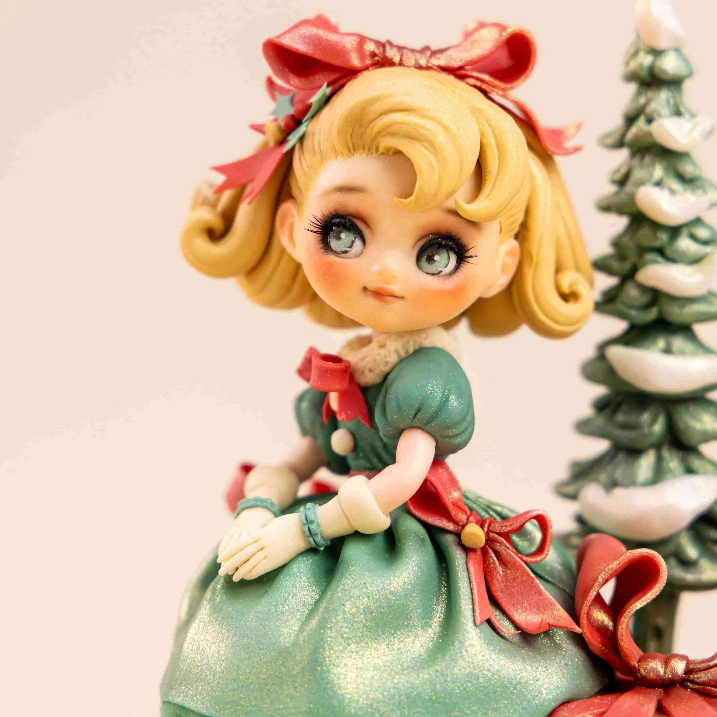 Girl Under the Christmas Tree Fondant Figurine Masterclass
