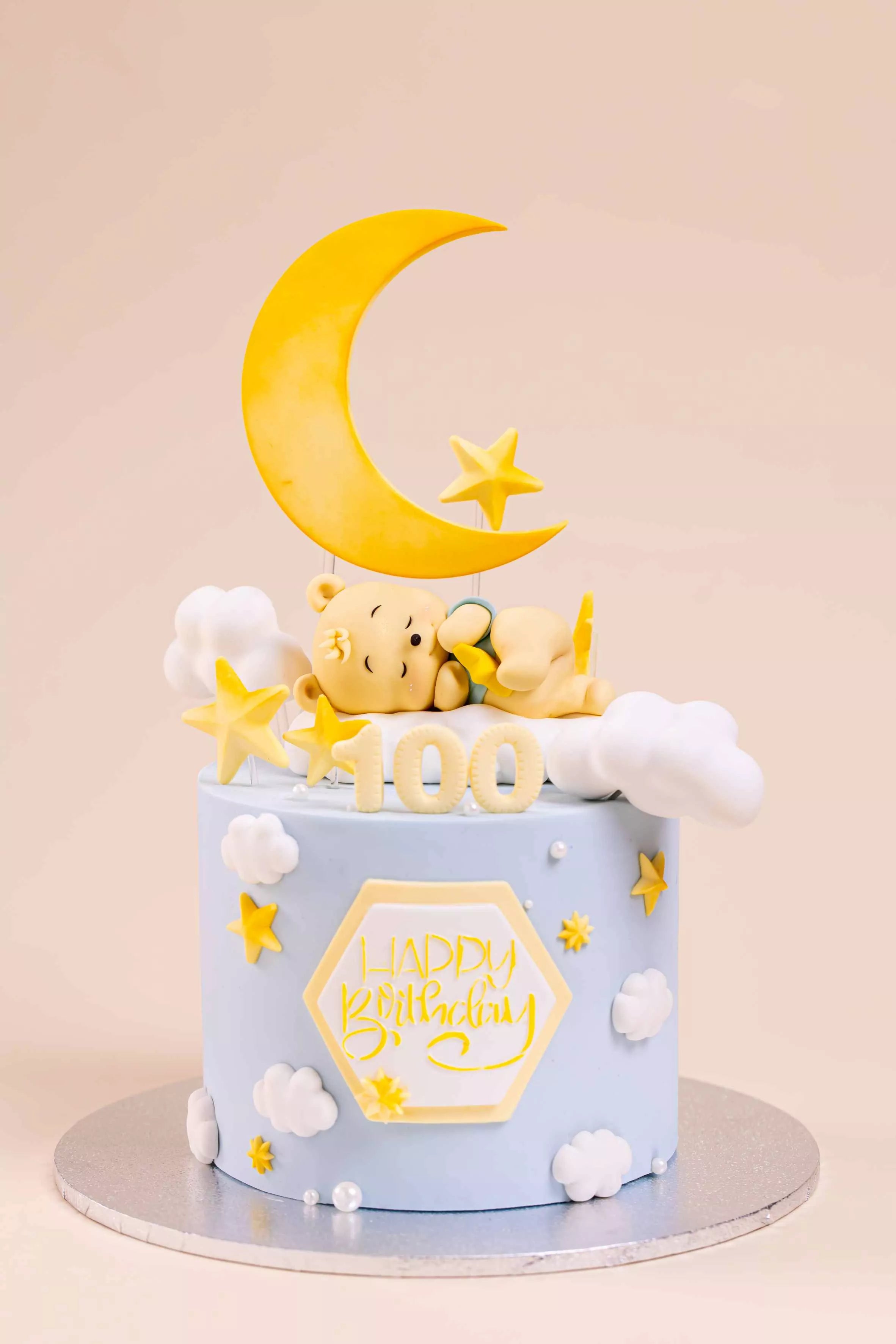 Moonlit Slumber Bear Cake – Fondant Character Cake Masterclass