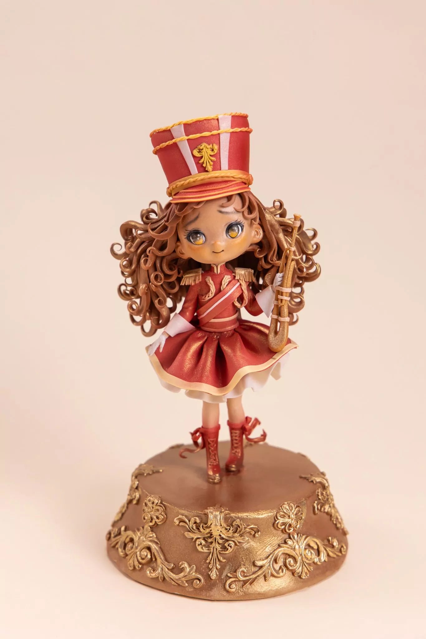 The Red & Gold Parade Girl Fondant Figurine Cake Masterclass
