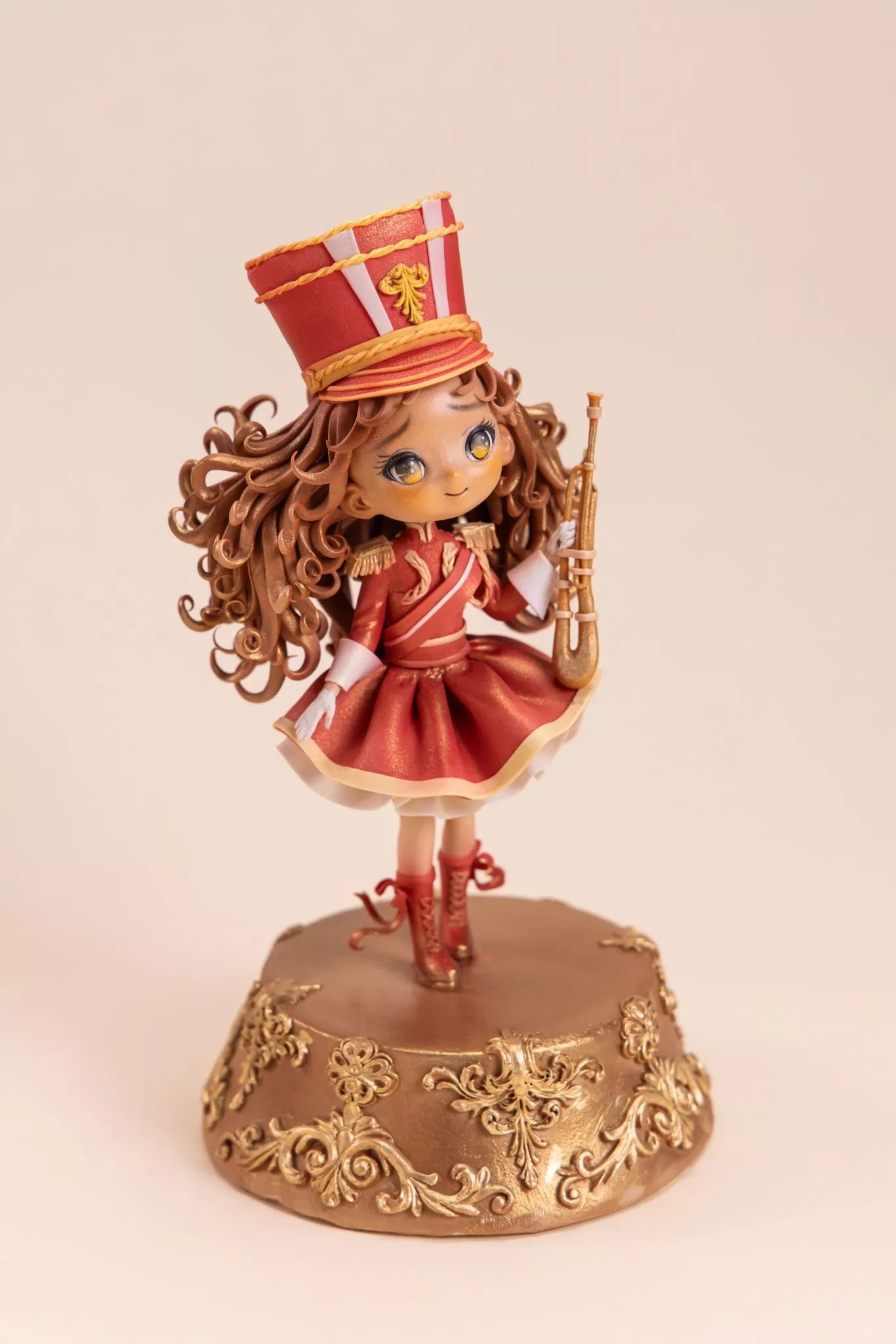 The Red & Gold Parade Girl Fondant Figurine Cake Masterclass