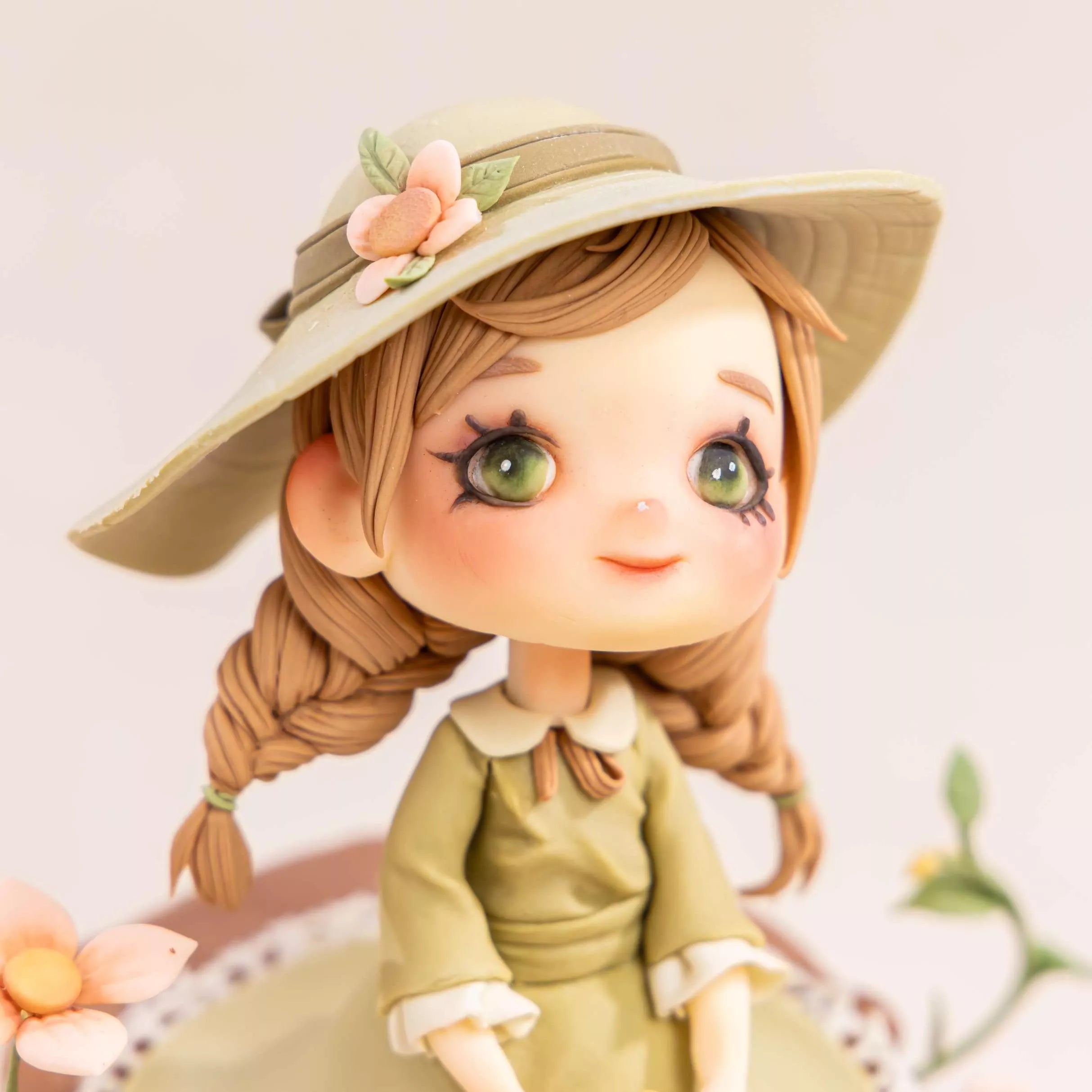 Girl on the Tree Stump Fondant Figurine Masterclass