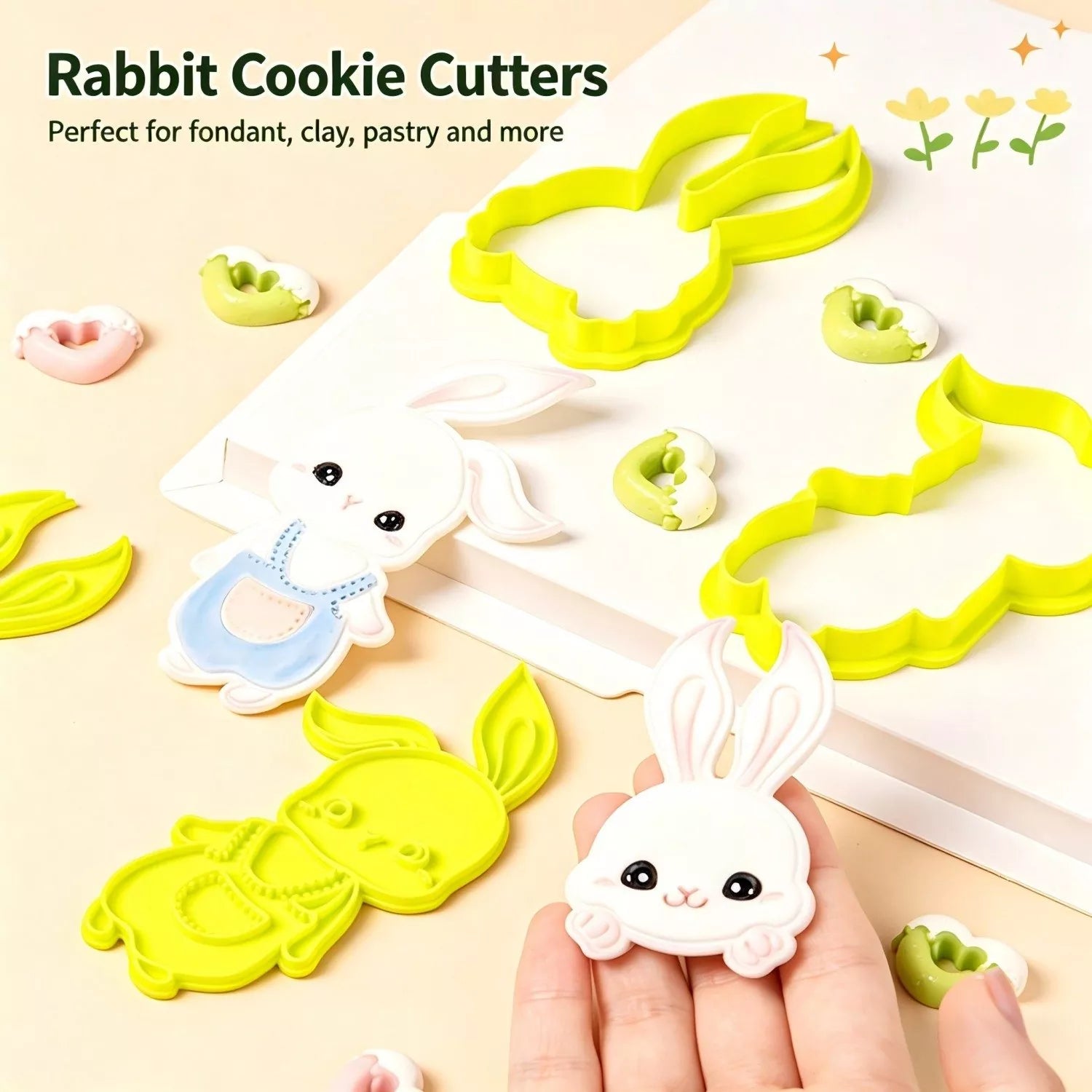 Cartoon Bunny Fondant Cutter & Embosser