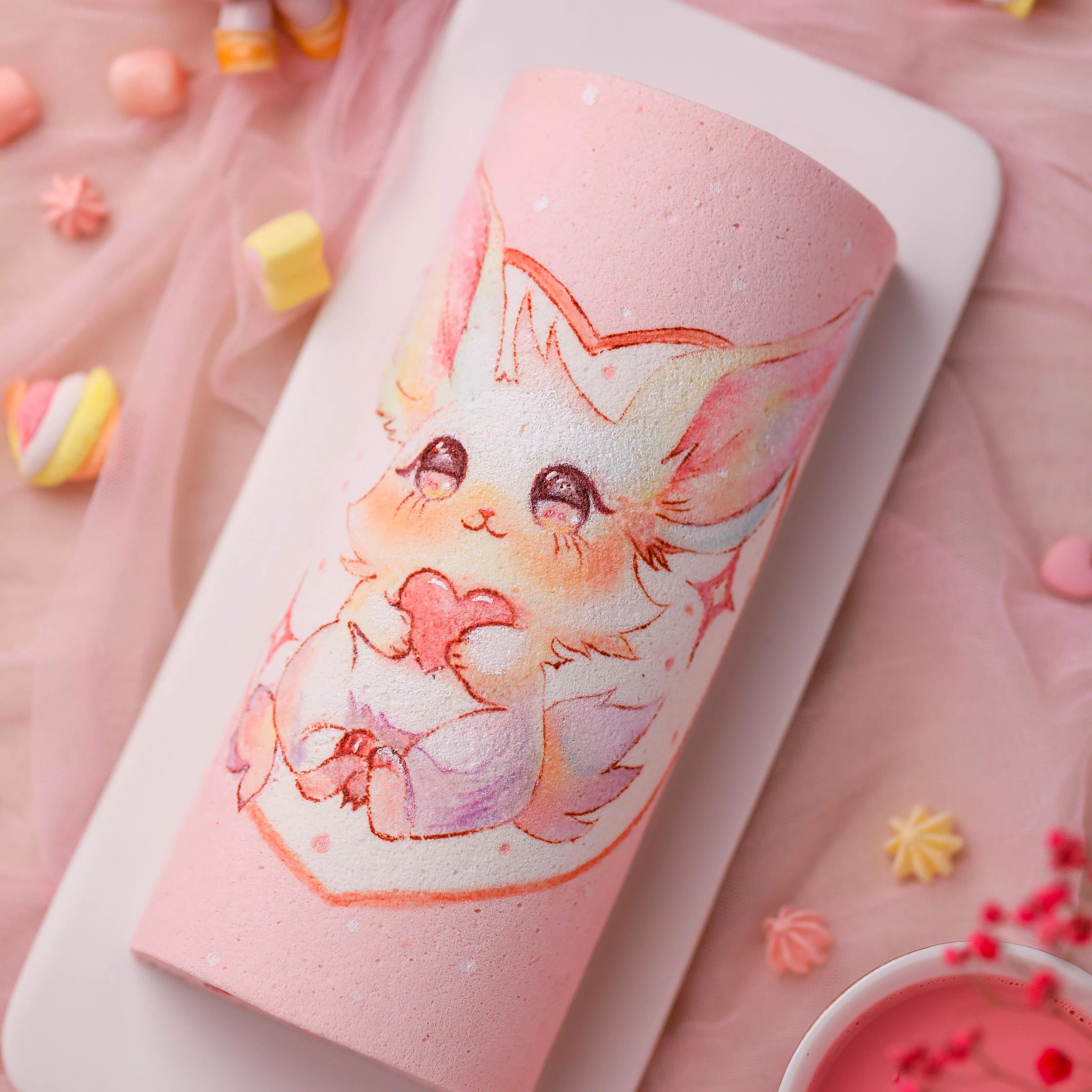 Hand-Painted Fox Swiss Roll Cake Masterclass