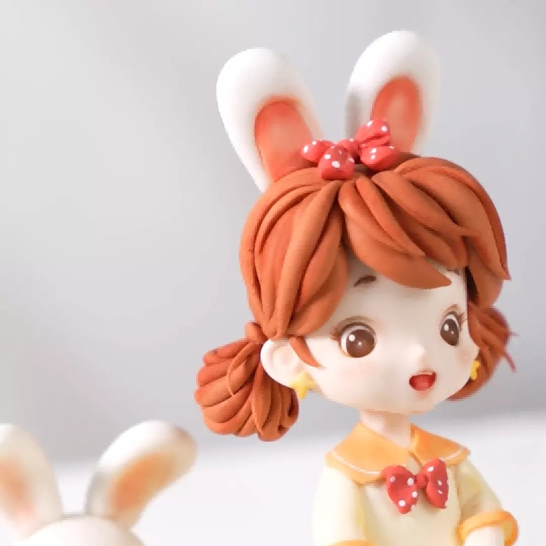 Sweetheart Bunny Girl Fondant Figurine & Cake Decoration Masterclass