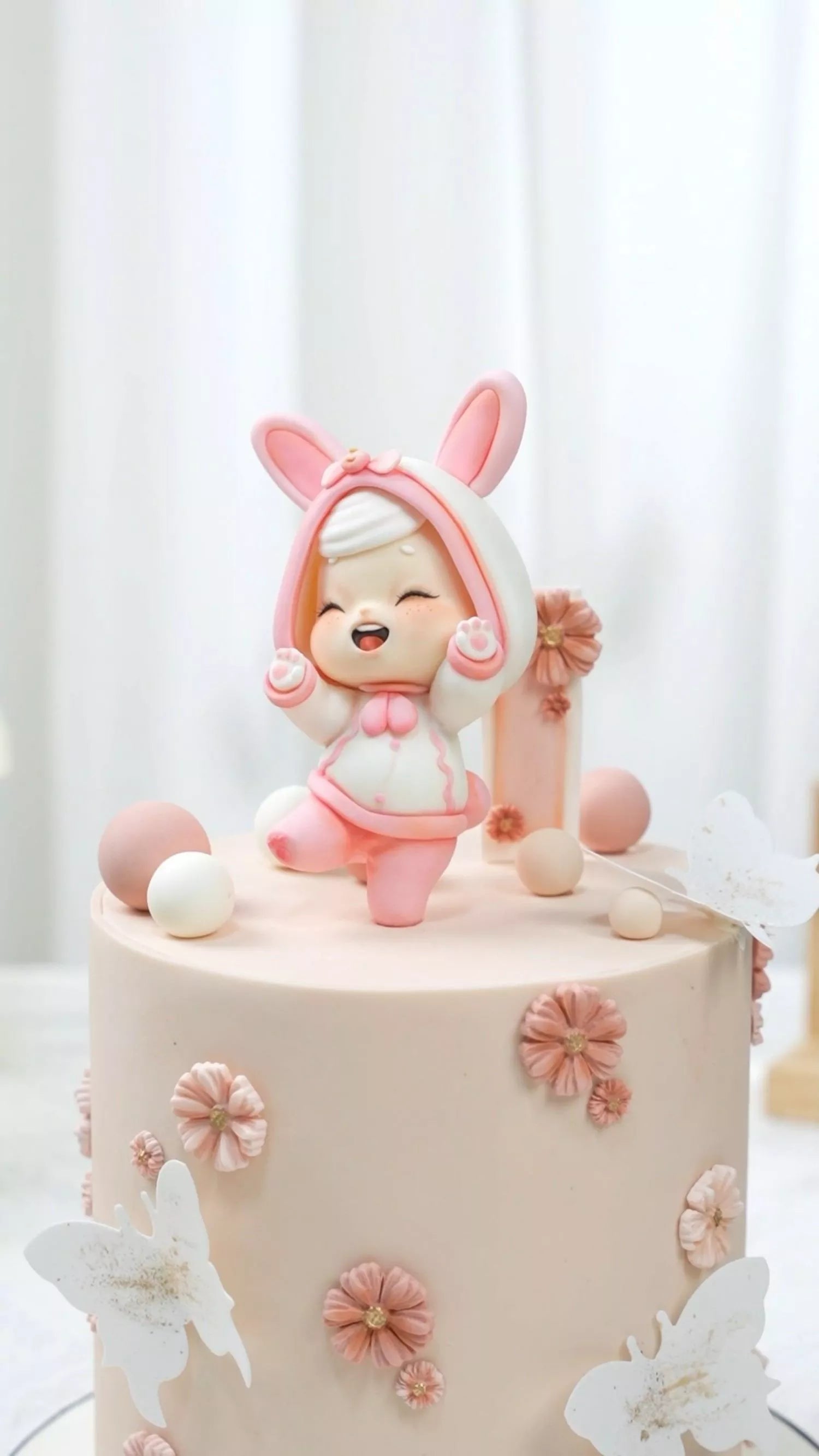 Pink Bunny Baby Fondant Cake Masterclass