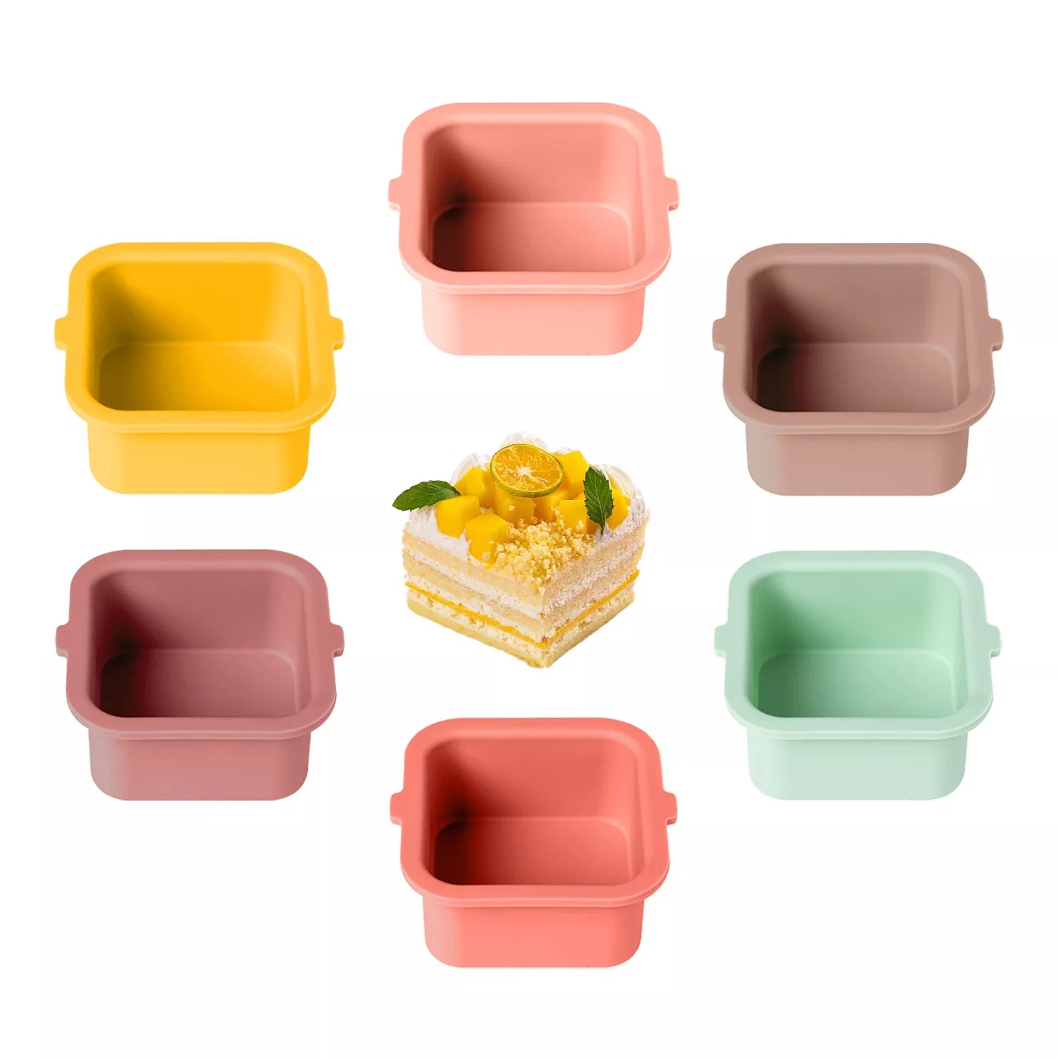 Colorful Macaron Split Cake Silicone Mold