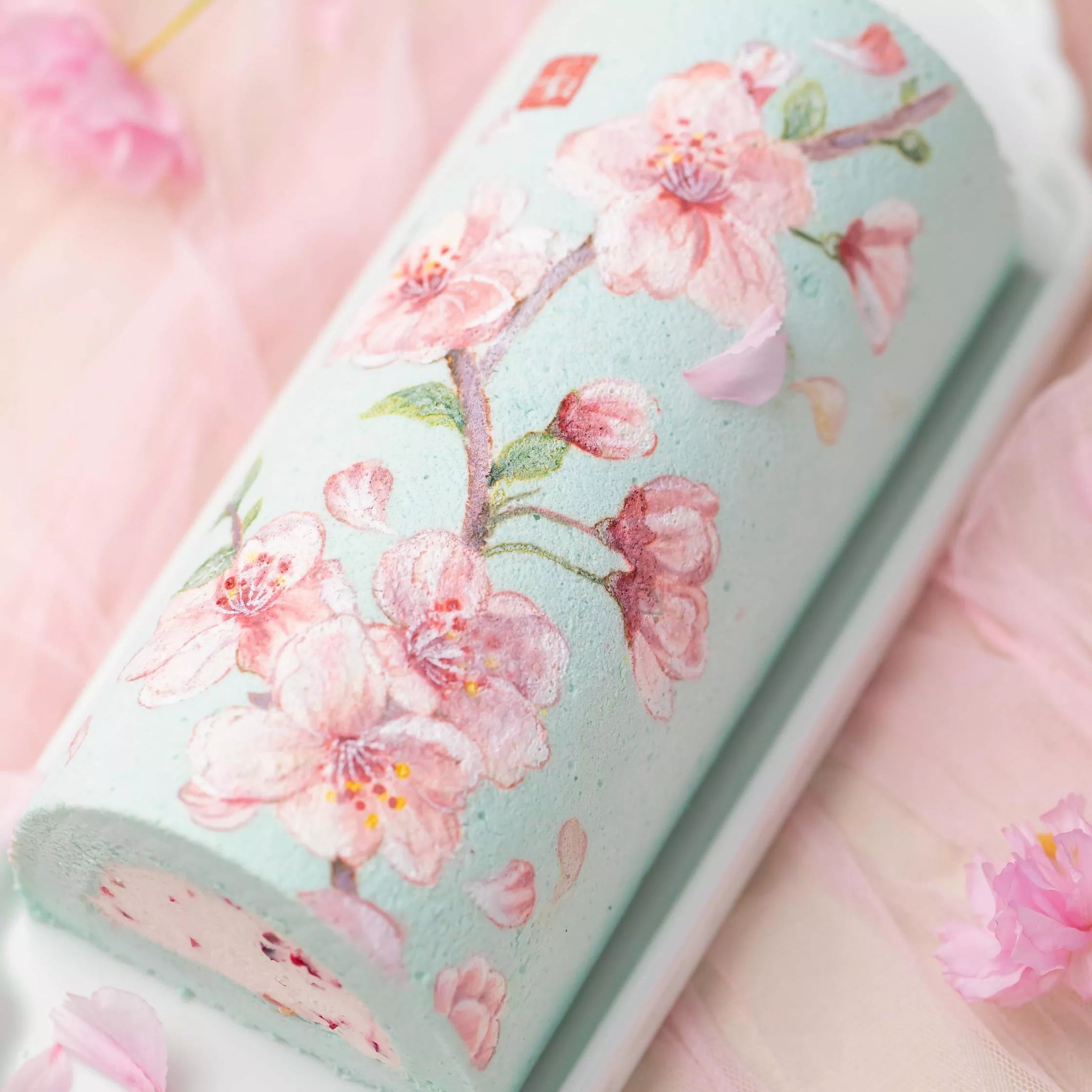 Hand-Painted Plum Blossom Swiss Roll Masterclass
