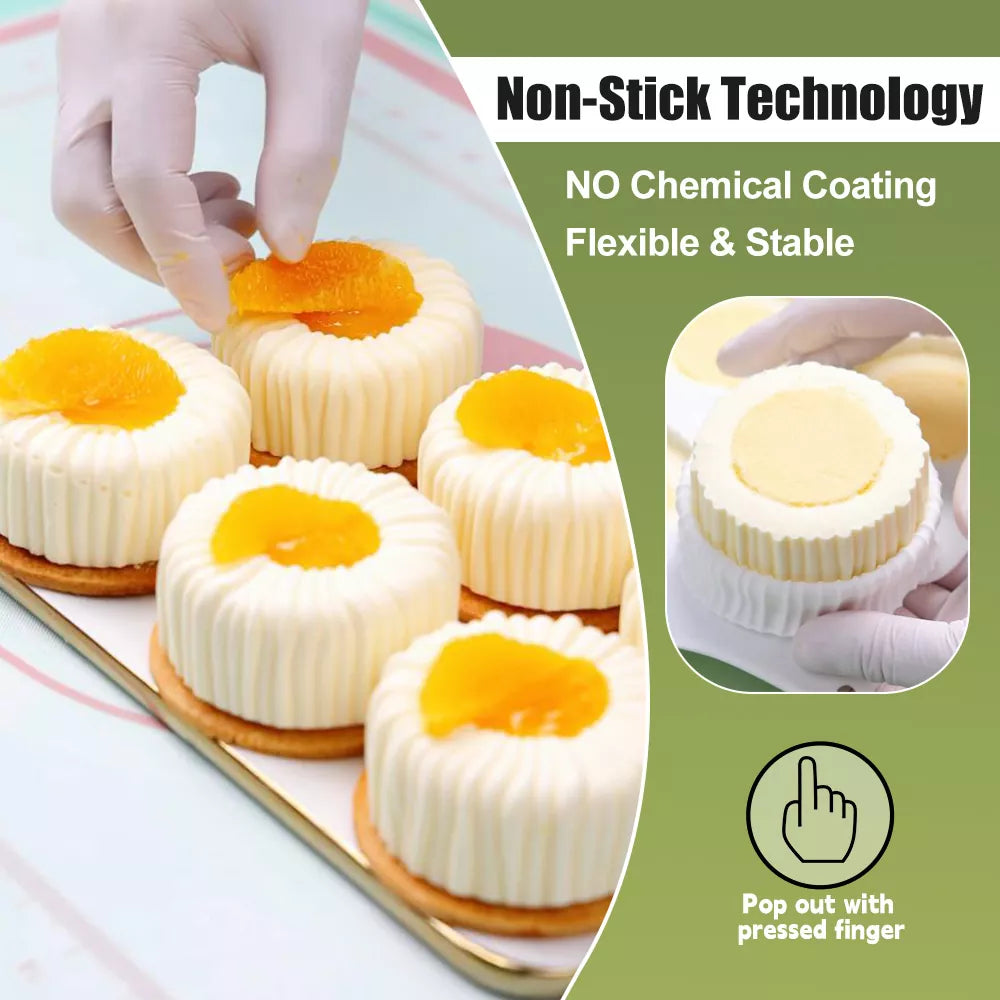 6-Cavity Knitted Texture Cup Mold White Silicone Mold