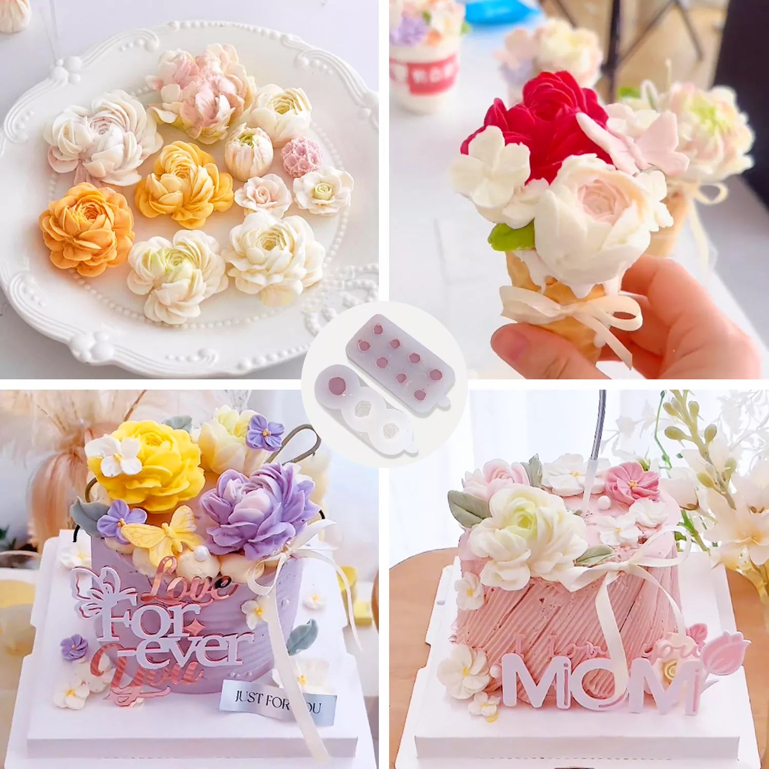 Flower Piping SIlicone Molds Set