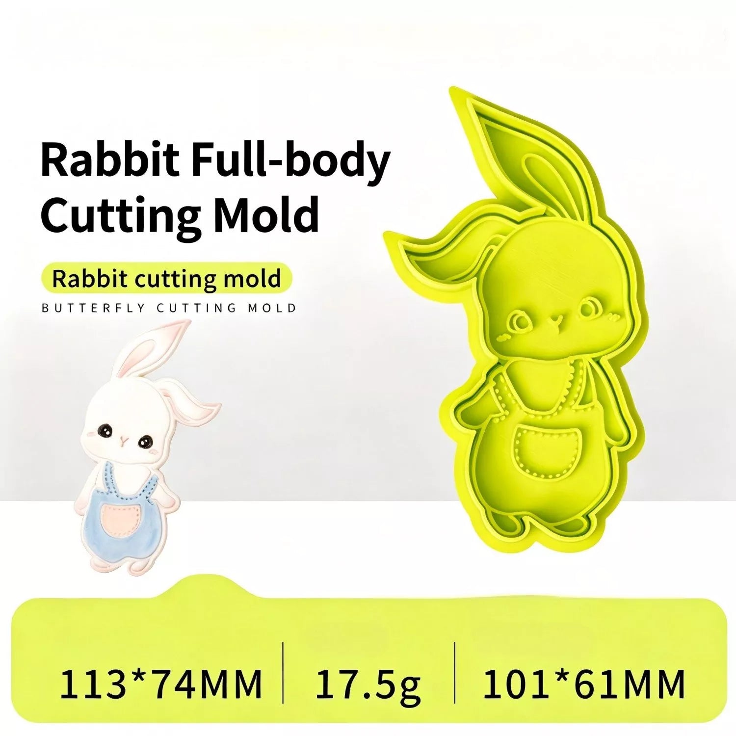 Cartoon Bunny Fondant Cutter & Embosser