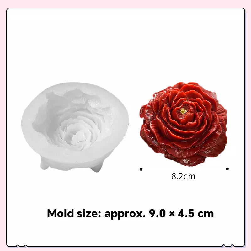 Peony Lotus Jasmine Flower Silicone Mold for Baking