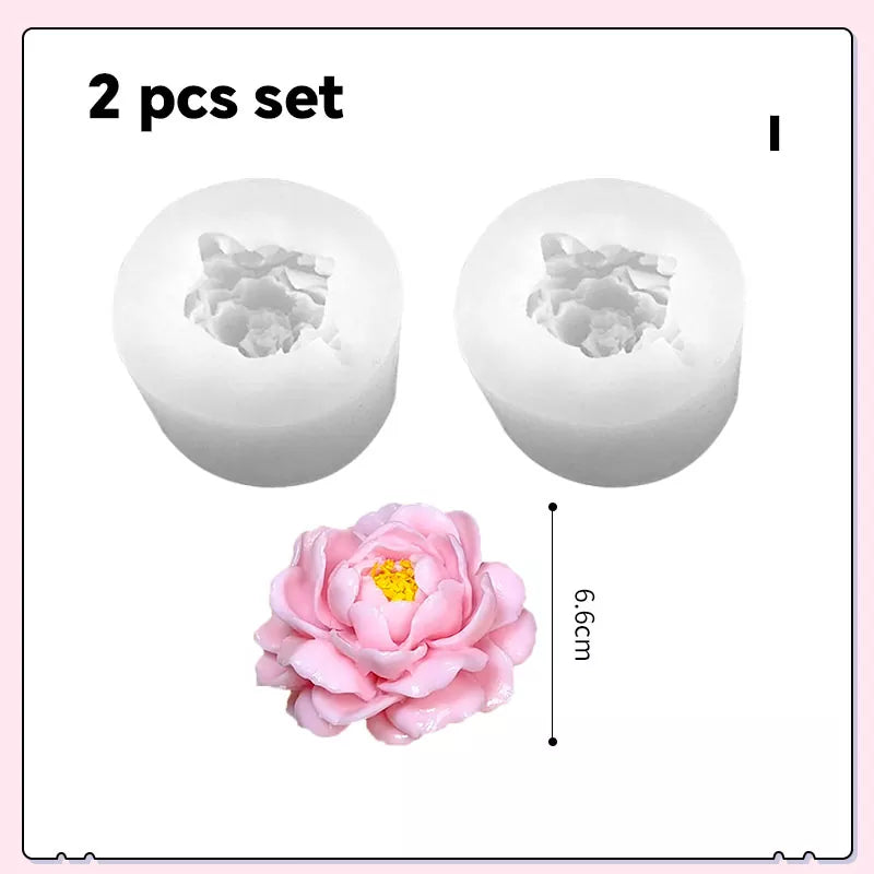 Peony Lotus Jasmine Flower Silicone Mold for Baking