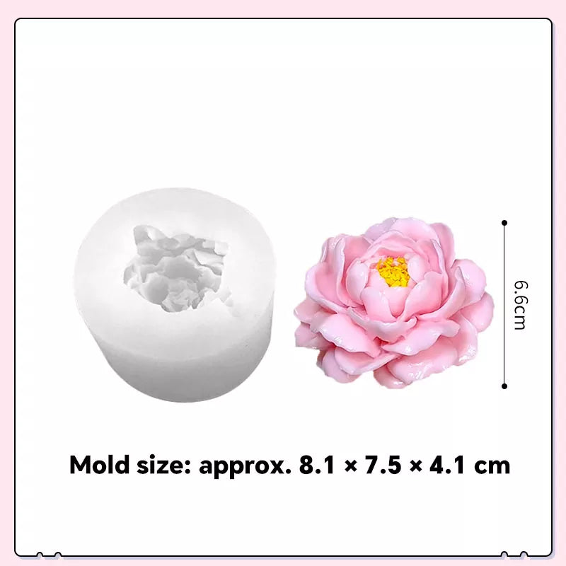 Peony Lotus Jasmine Flower Silicone Mold for Baking