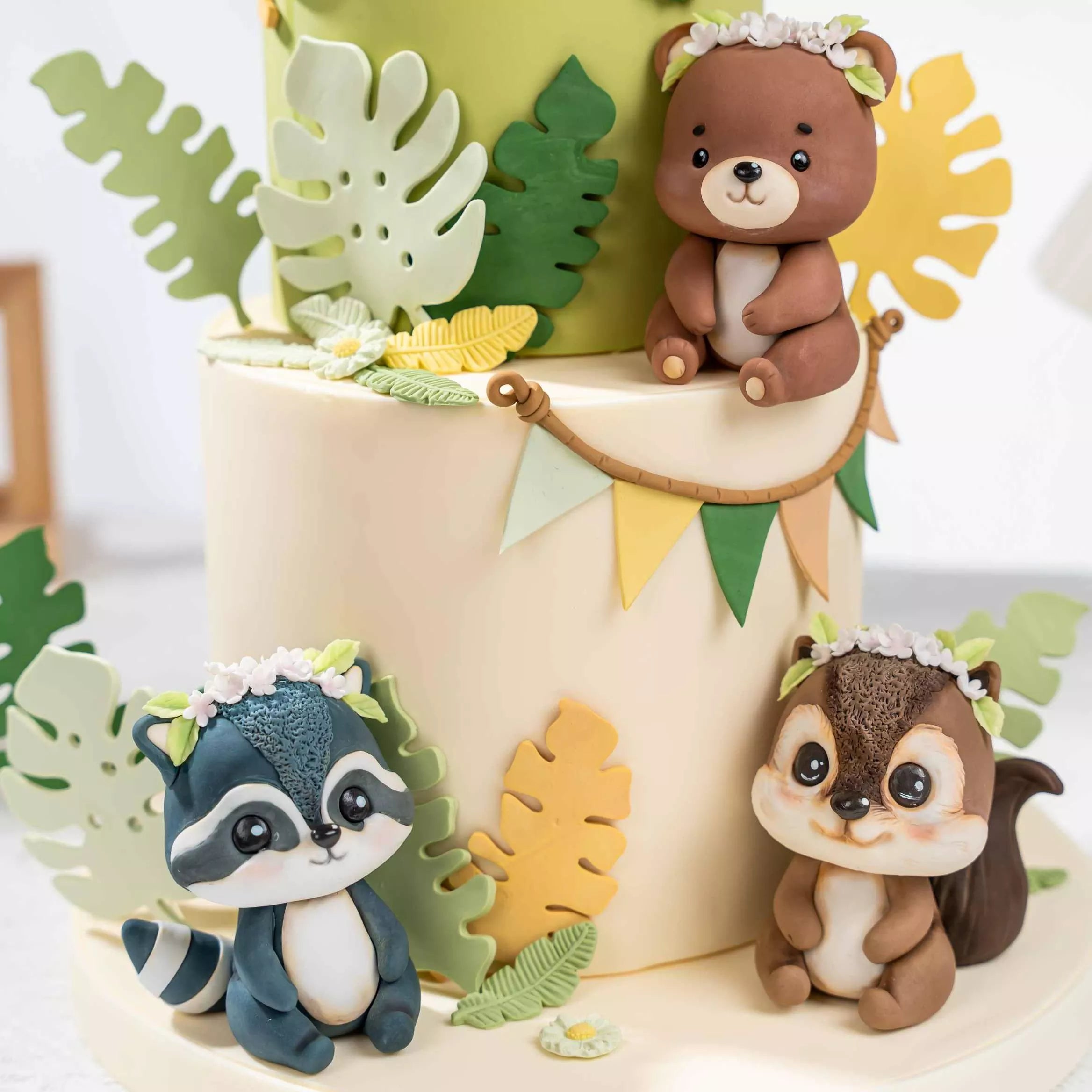 Forest Birthday Party Fondant Cake Decoration Masterclass