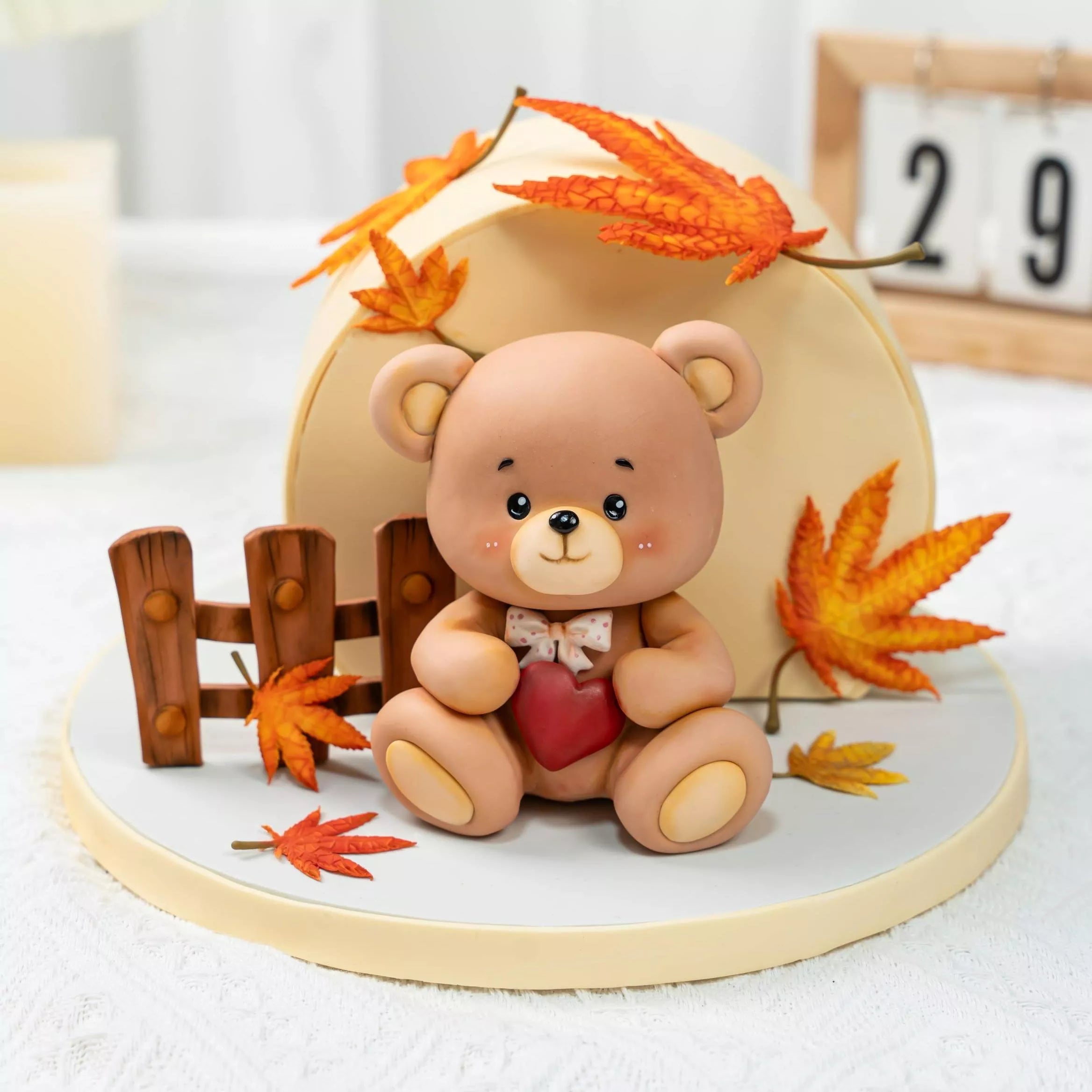 Autumn Teddy Bear Fondant Cake Decoration Masterclass