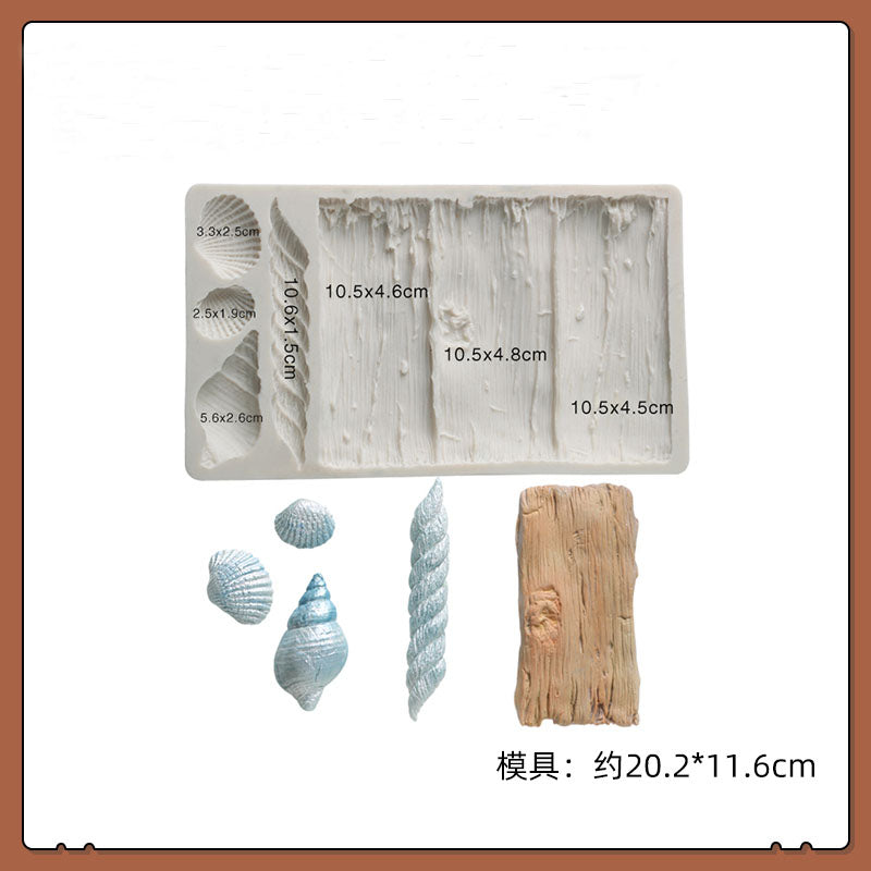 Conch & Bark Fondant Mold