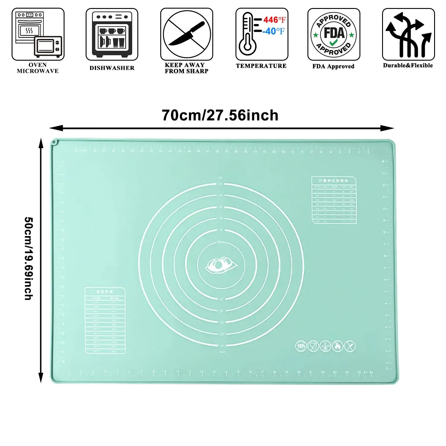 Antibacterial Silicone Dough Mat