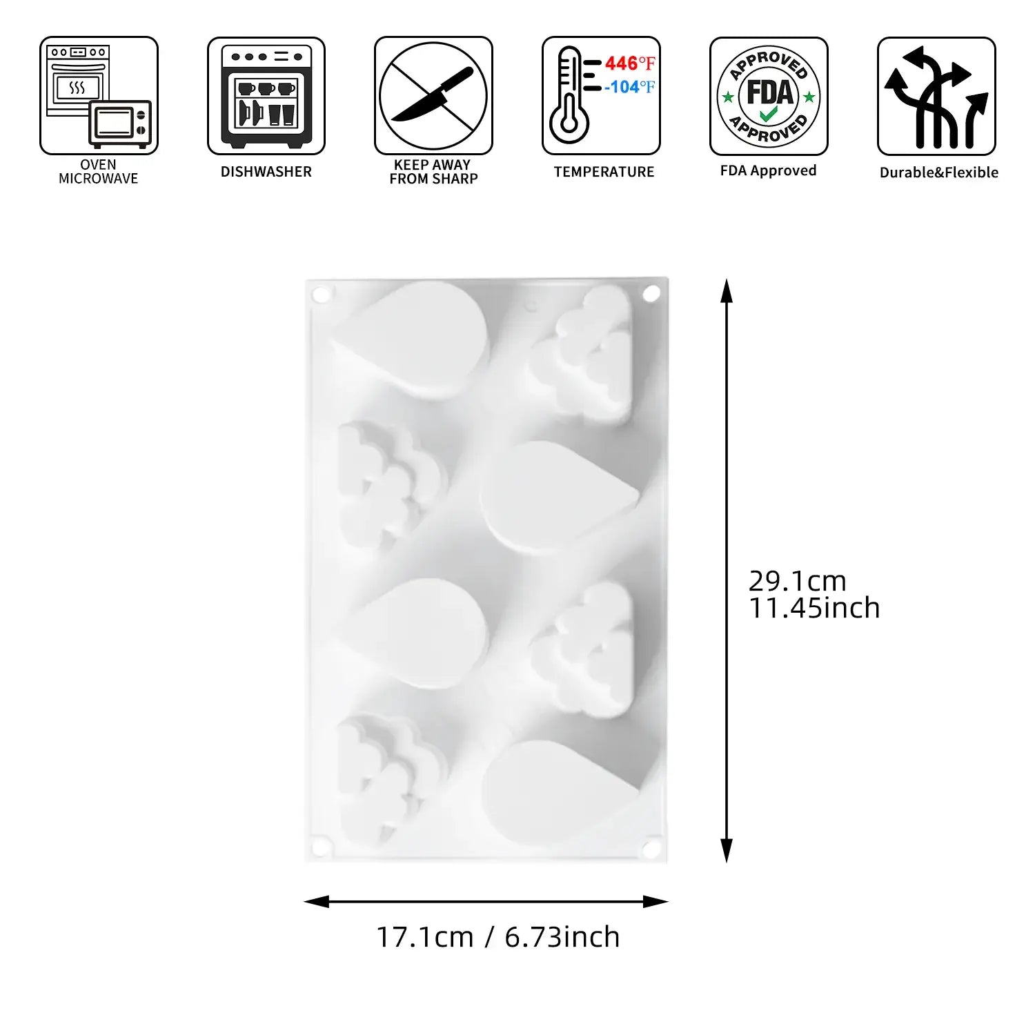 Cloud & Water Drop Mousse Mold