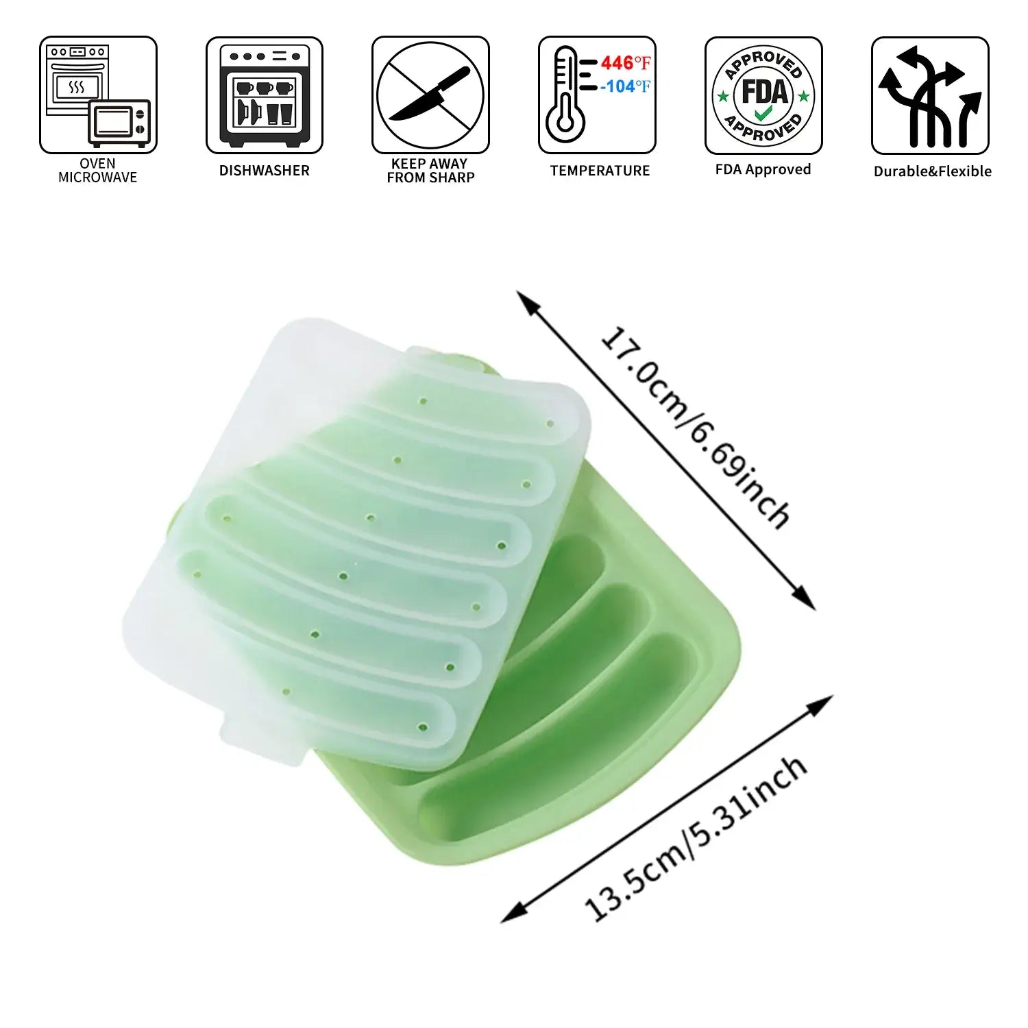 Rectangle Silicone Sausage Mold