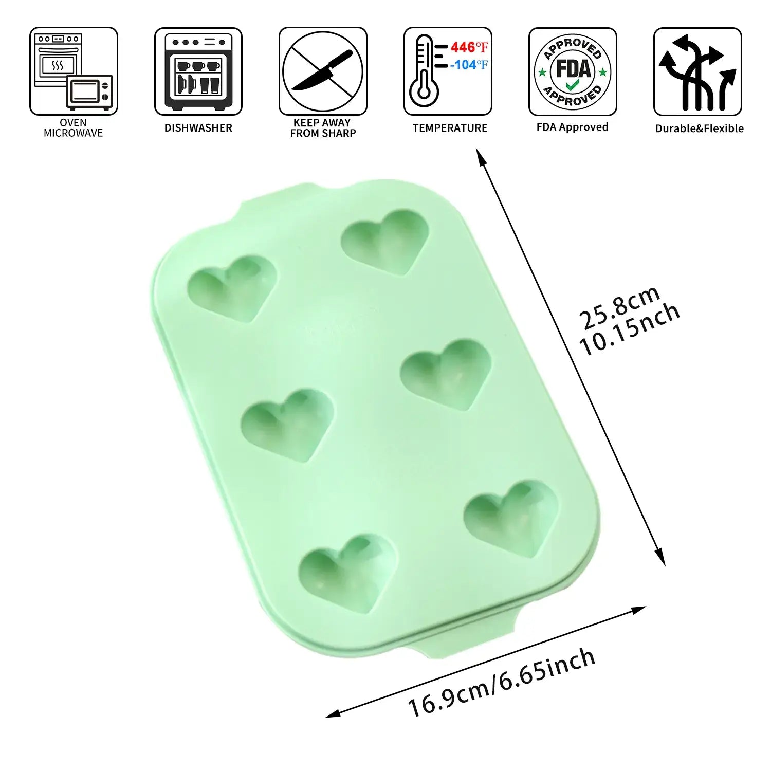 Heart Silicone Muffin Pan