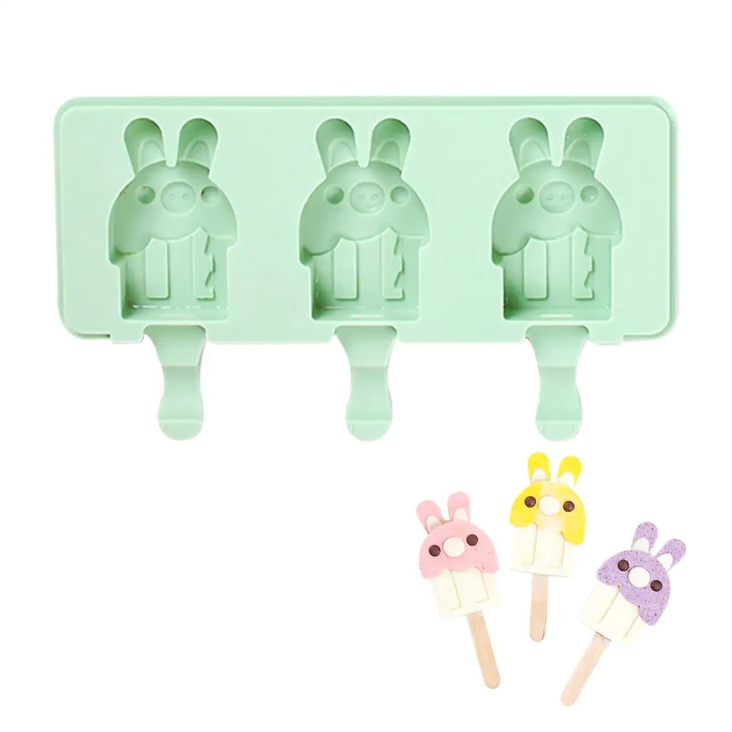 Triple Cartoon Ice Cream Mold