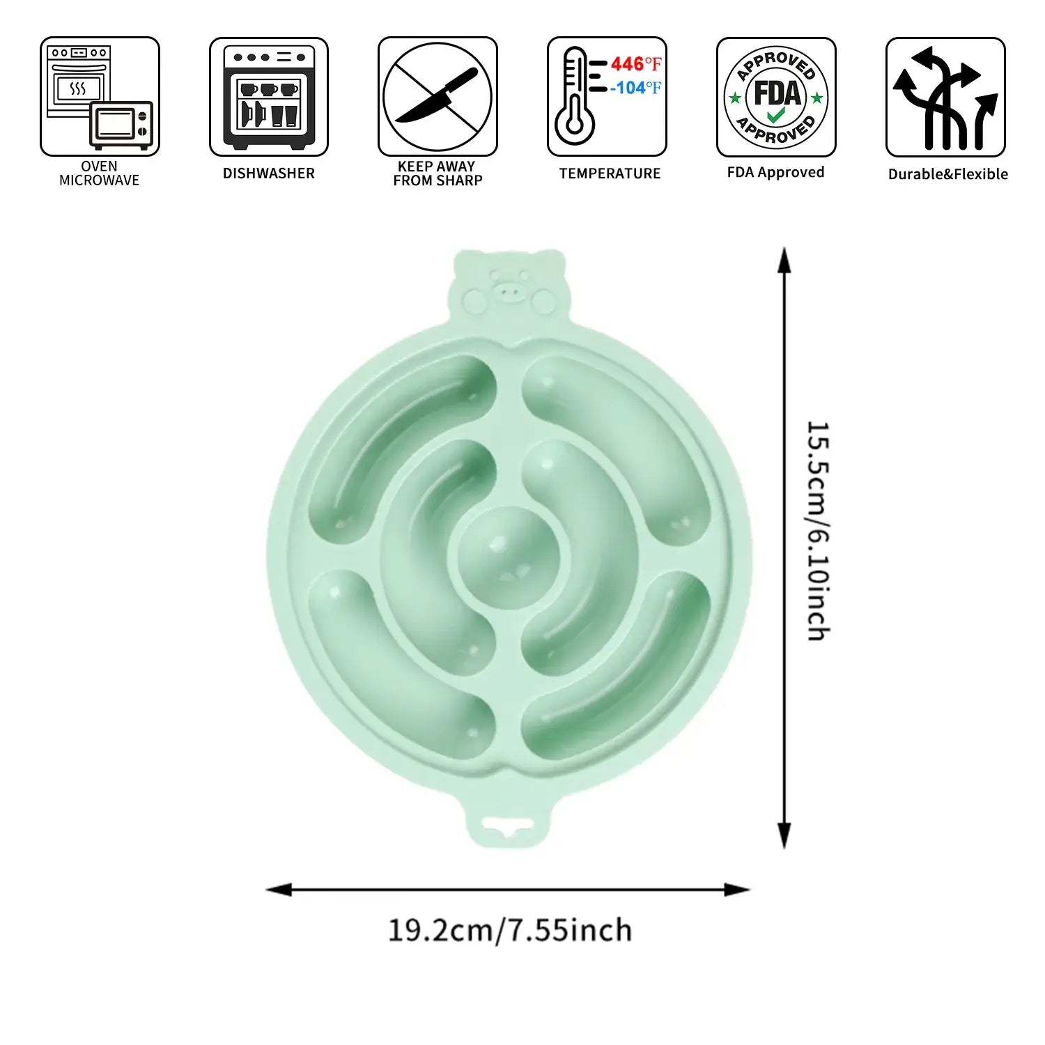Round Silicone Sausage Mold