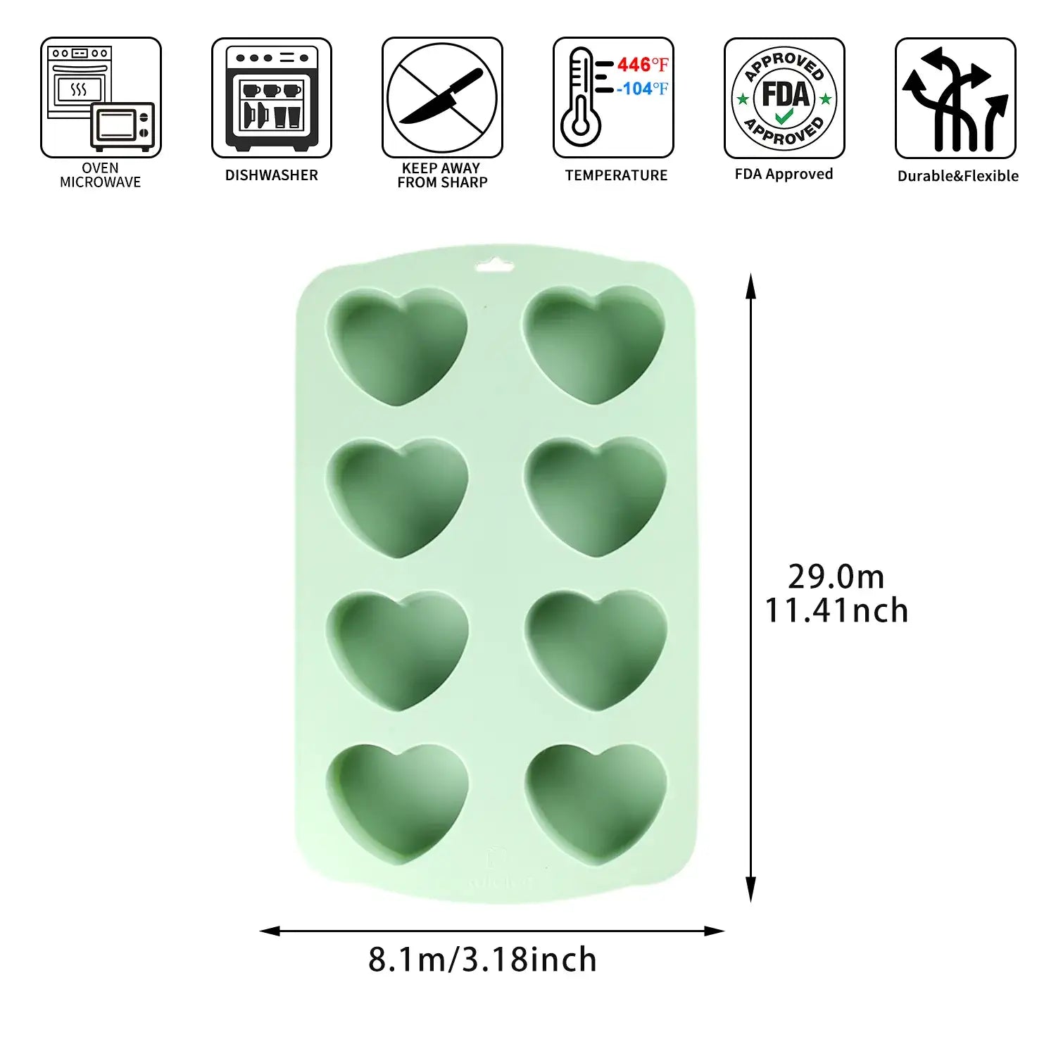 Heart Silicone Muffin Pan