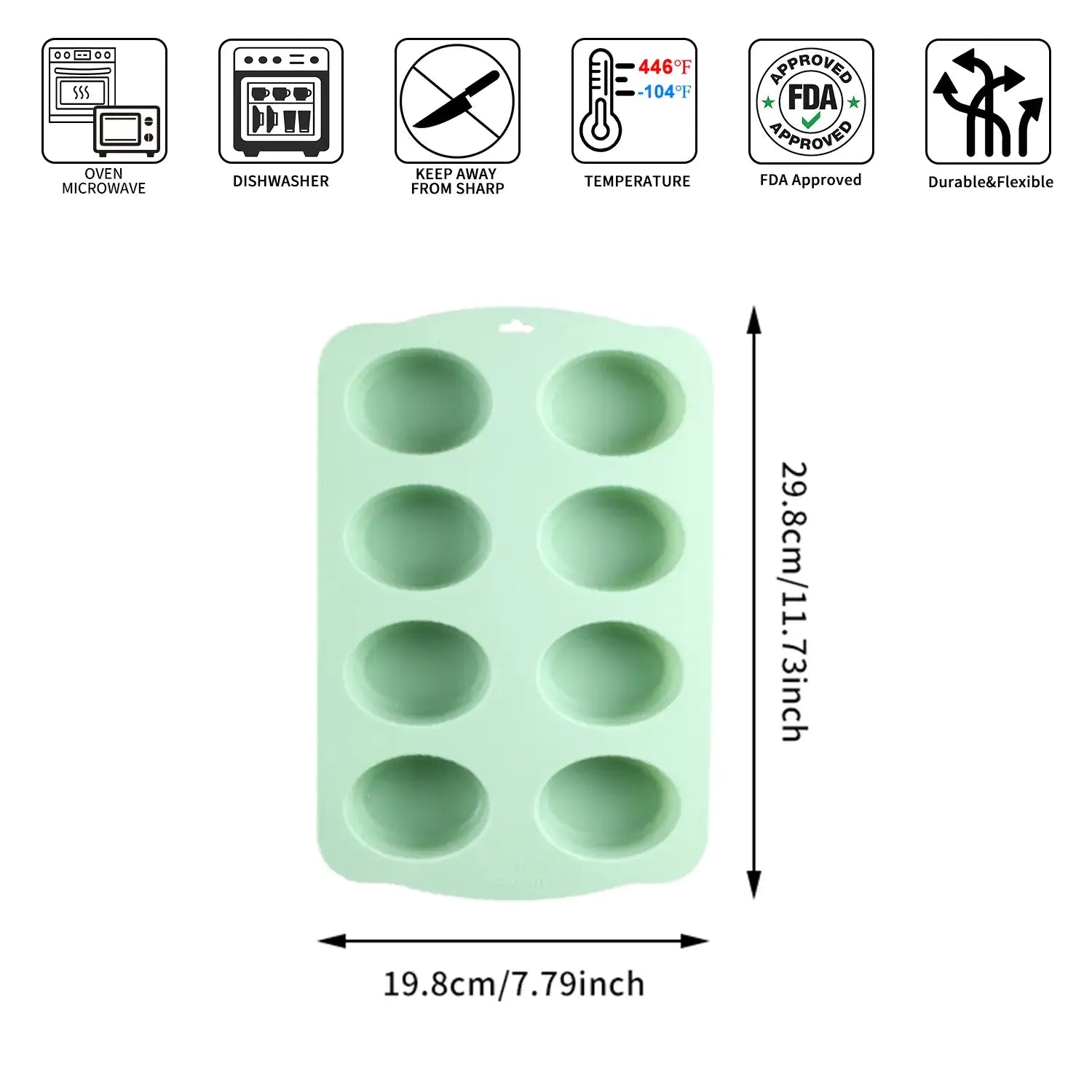Oval Silicone Muffin Mold