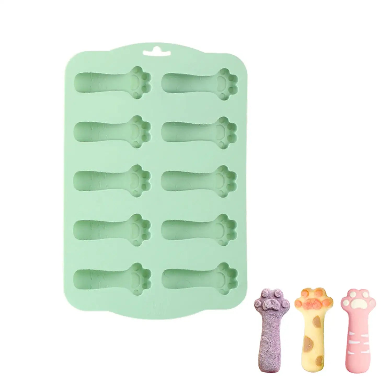 10-Cavity Cat Paw Mold