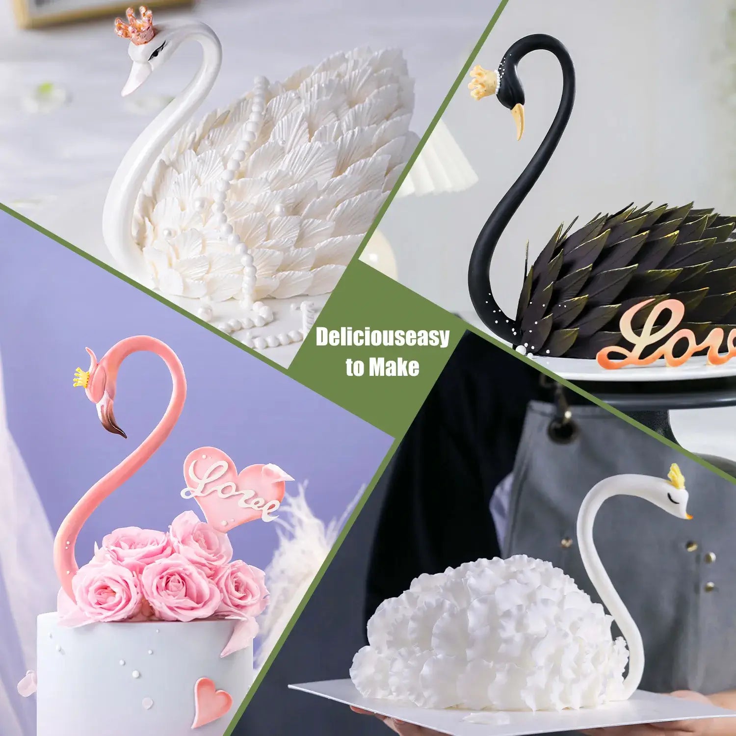 Silicone Swan Fondant Molds