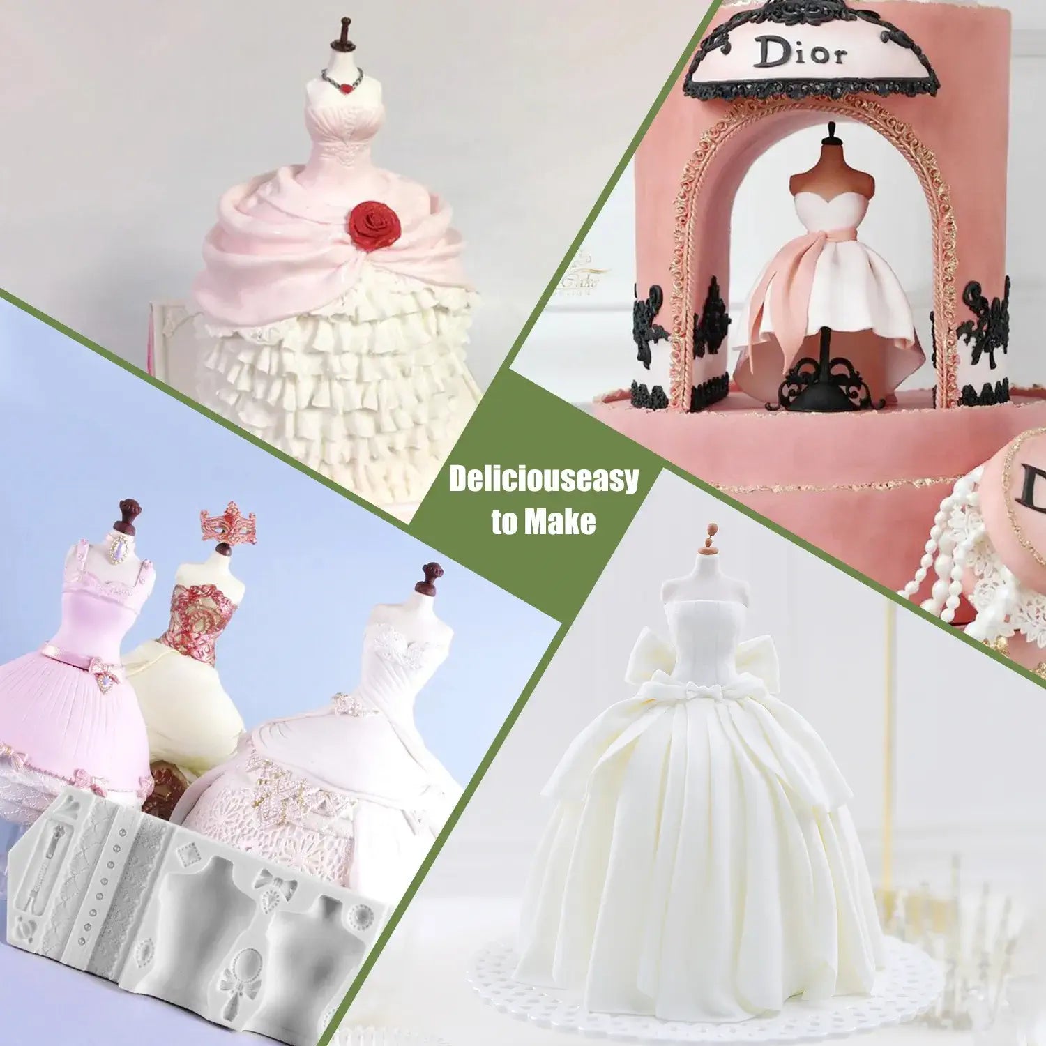 Wedding Dress Fondant Molds
