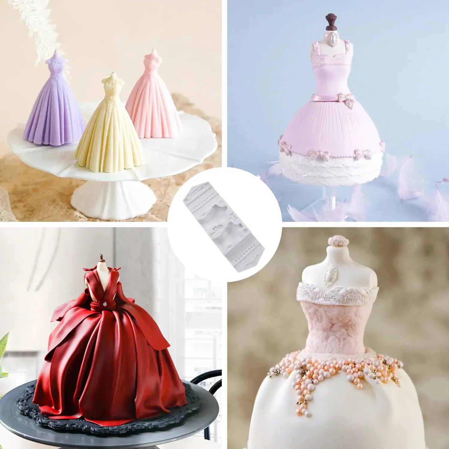 Wedding Dress Fondant Molds