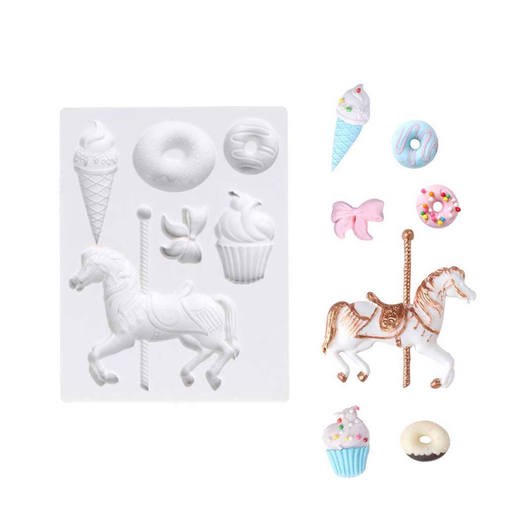 Carousel Horse Silicone Fondant Mold