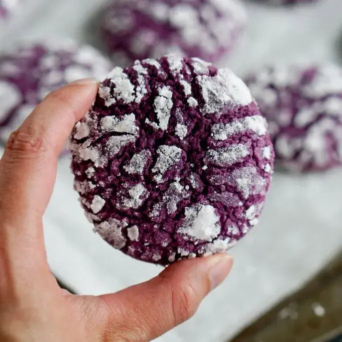 Ube Crinkle Cookies