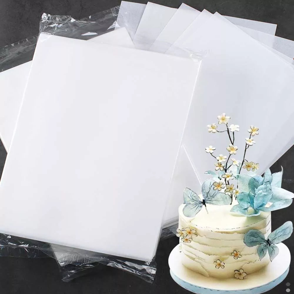 Edible wafer paper for baking