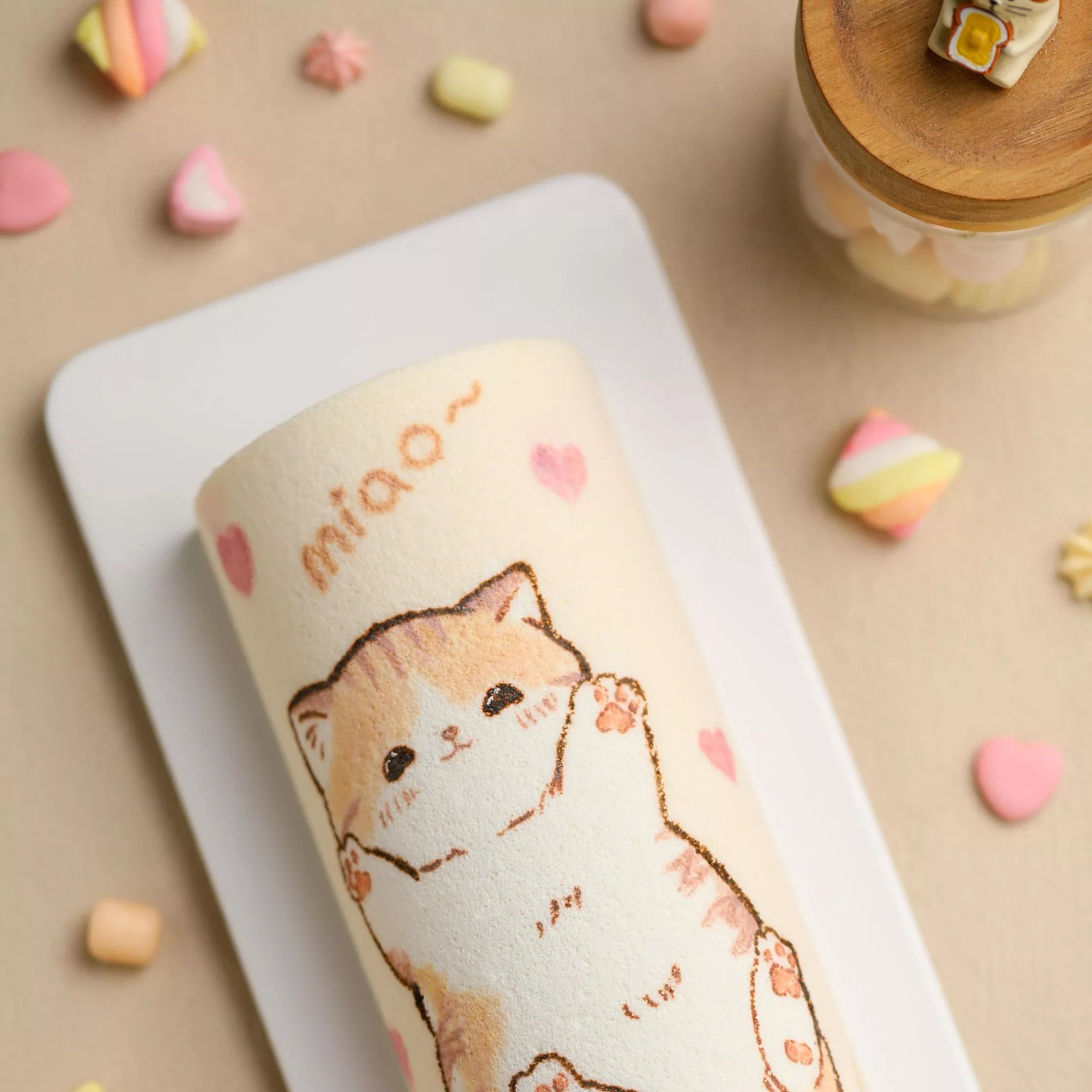 Hand-Painted Cat Roll Cake Masterclass