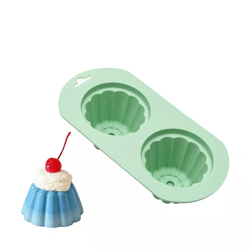 2-Cavity Silicone Mold for Mousse Cakes