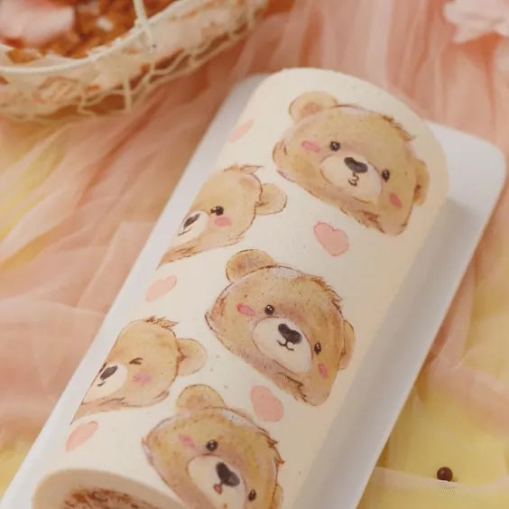 Hand-Painted Bear Face Swiss Roll Cake Masterclass