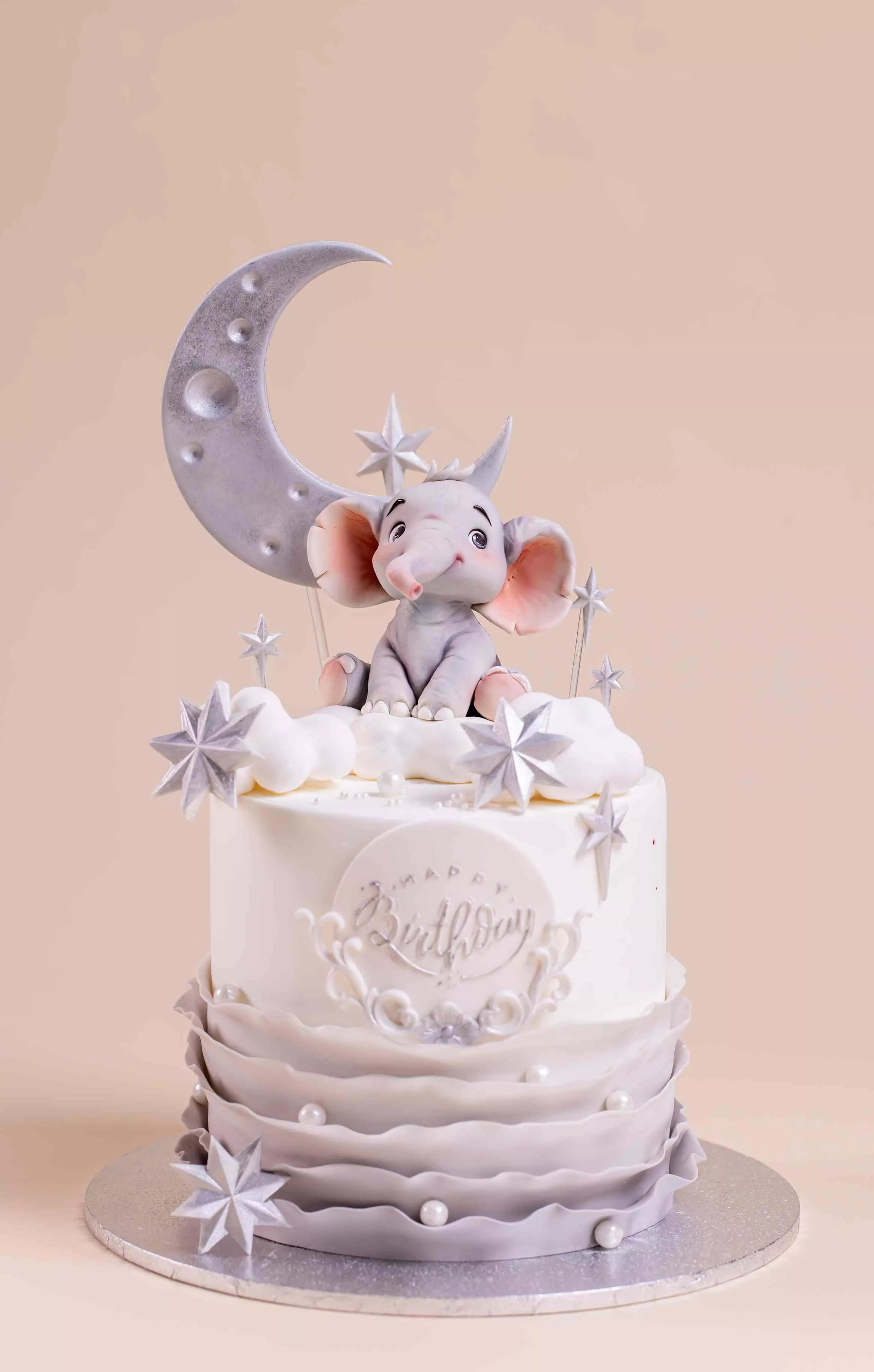 Moonlit Cloud Elephant Fondant Cake Masterclass