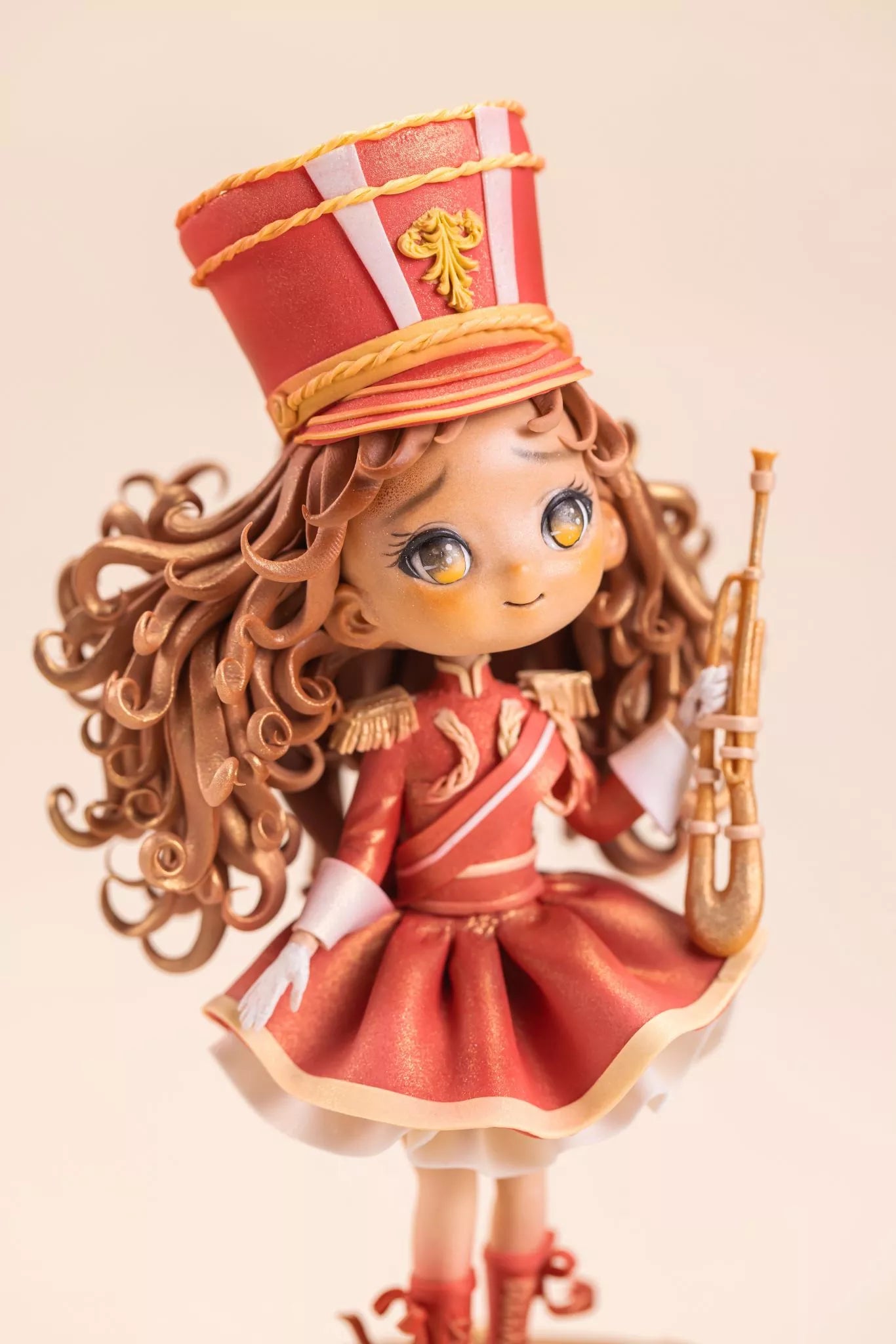 The Red & Gold Parade Girl Fondant Figurine Cake Masterclass