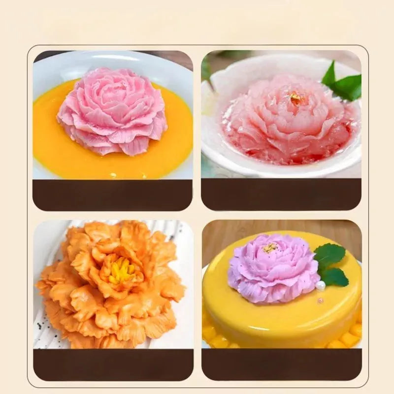 Peony Lotus Jasmine Flower Silicone Mold for Baking