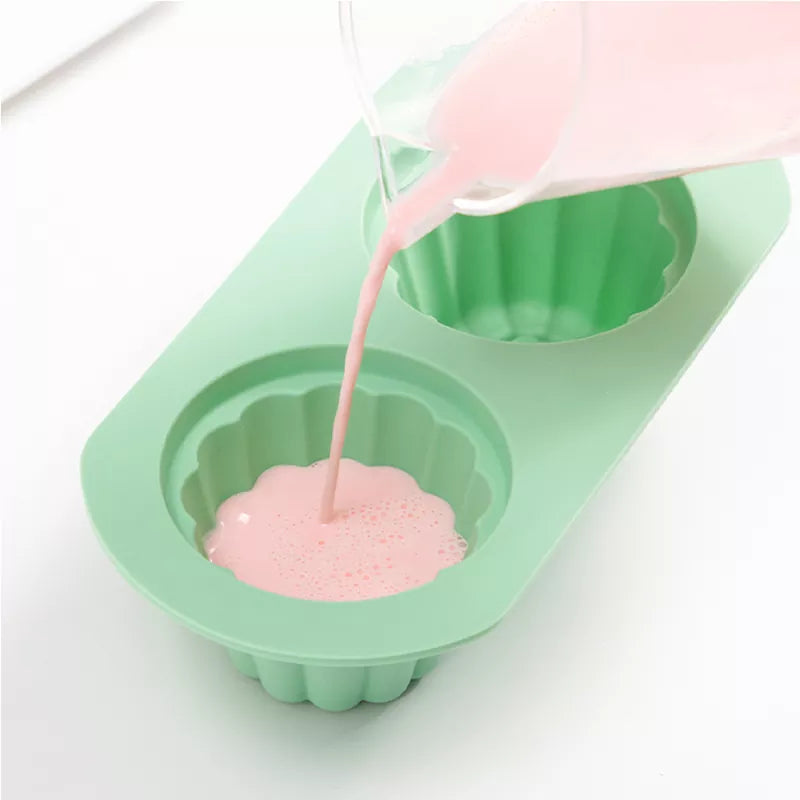 2-Cavity Silicone Mold for Mousse Cakes