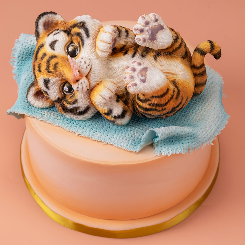 3D Cute Tiger Fondant Cake Course