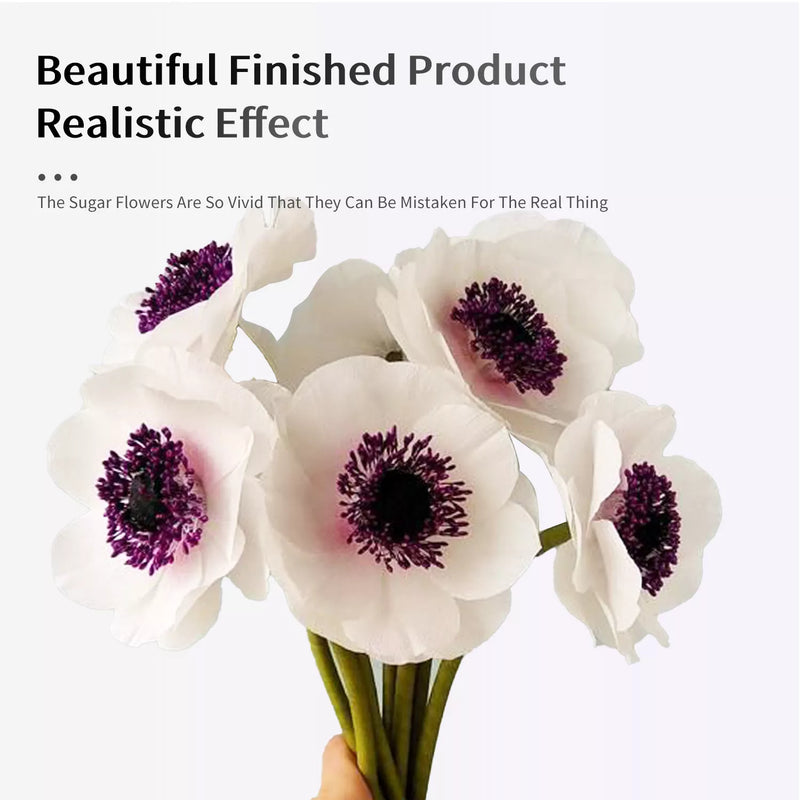 Realistic Anemone Sugar Paste Cutting And Embossing Silicone Mold Set