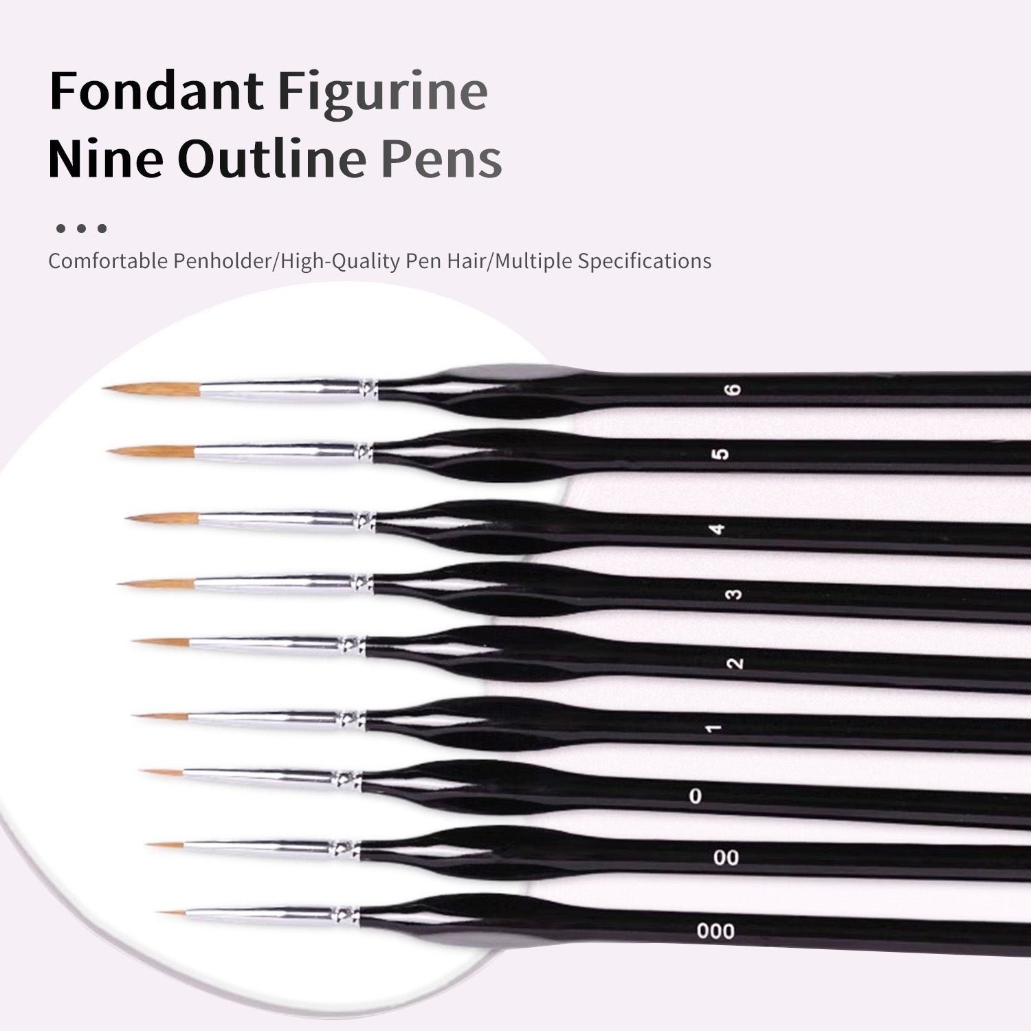 9-Piece Set of Outlining Pens