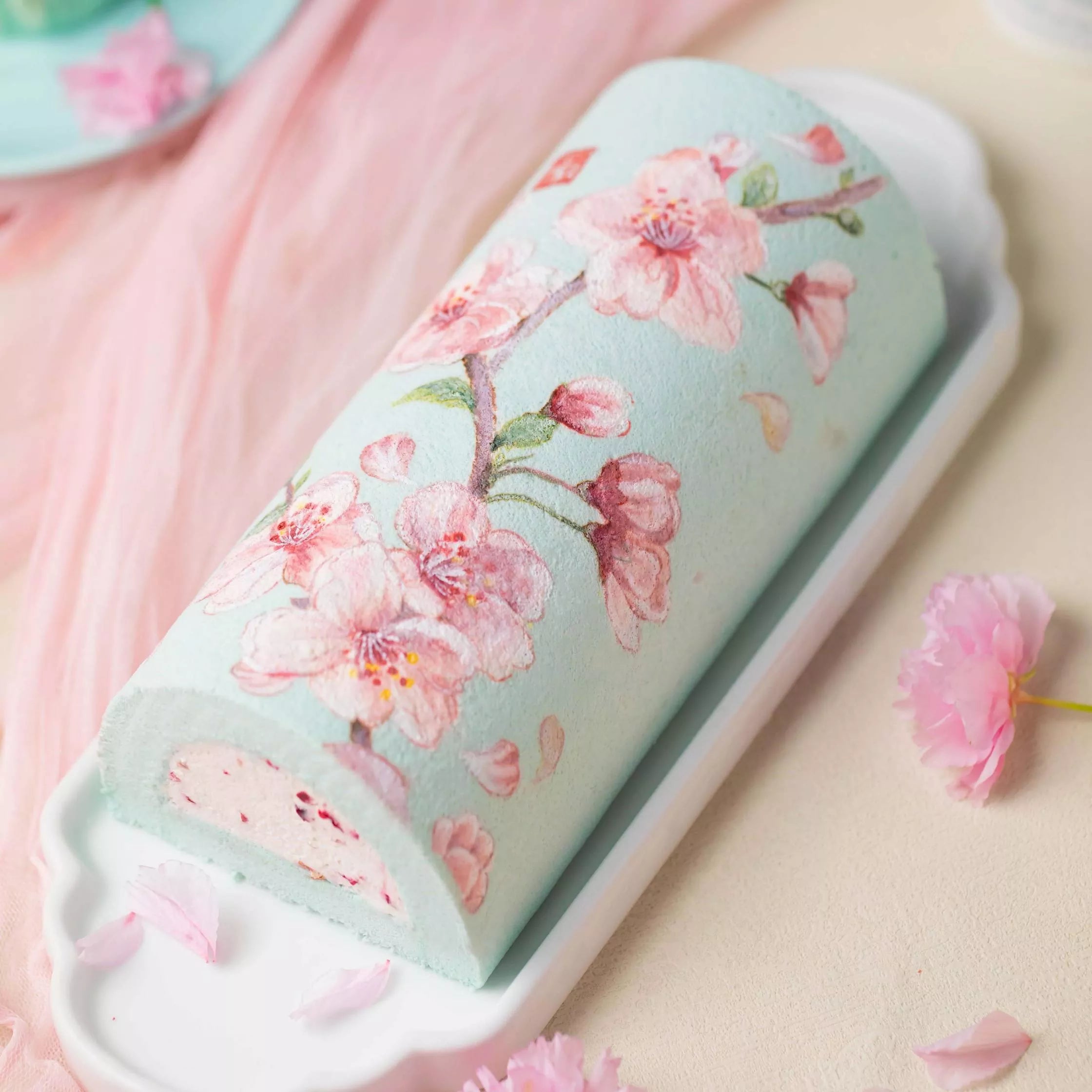Hand-Painted Plum Blossom Swiss Roll Masterclass