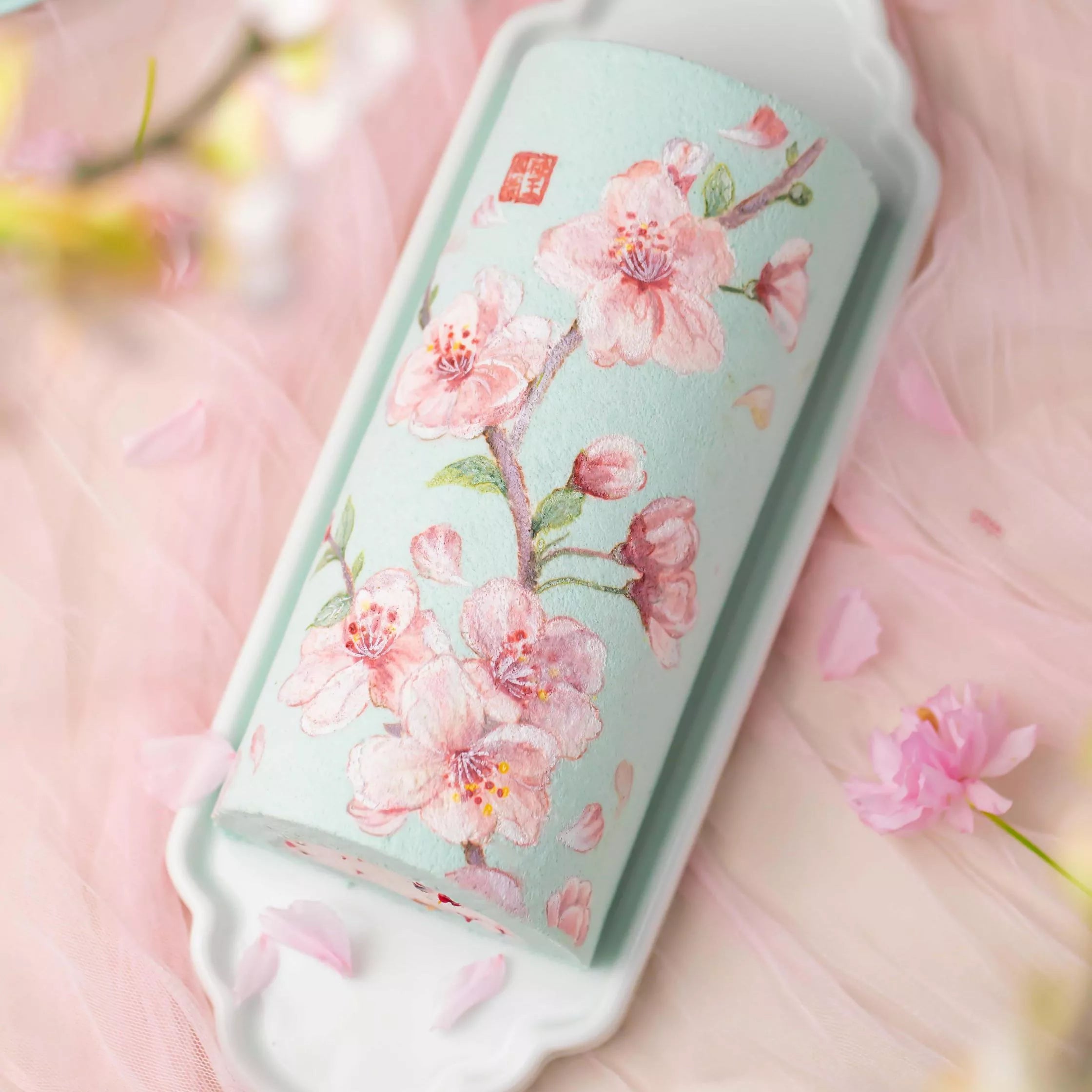 Hand-Painted Plum Blossom Swiss Roll Masterclass